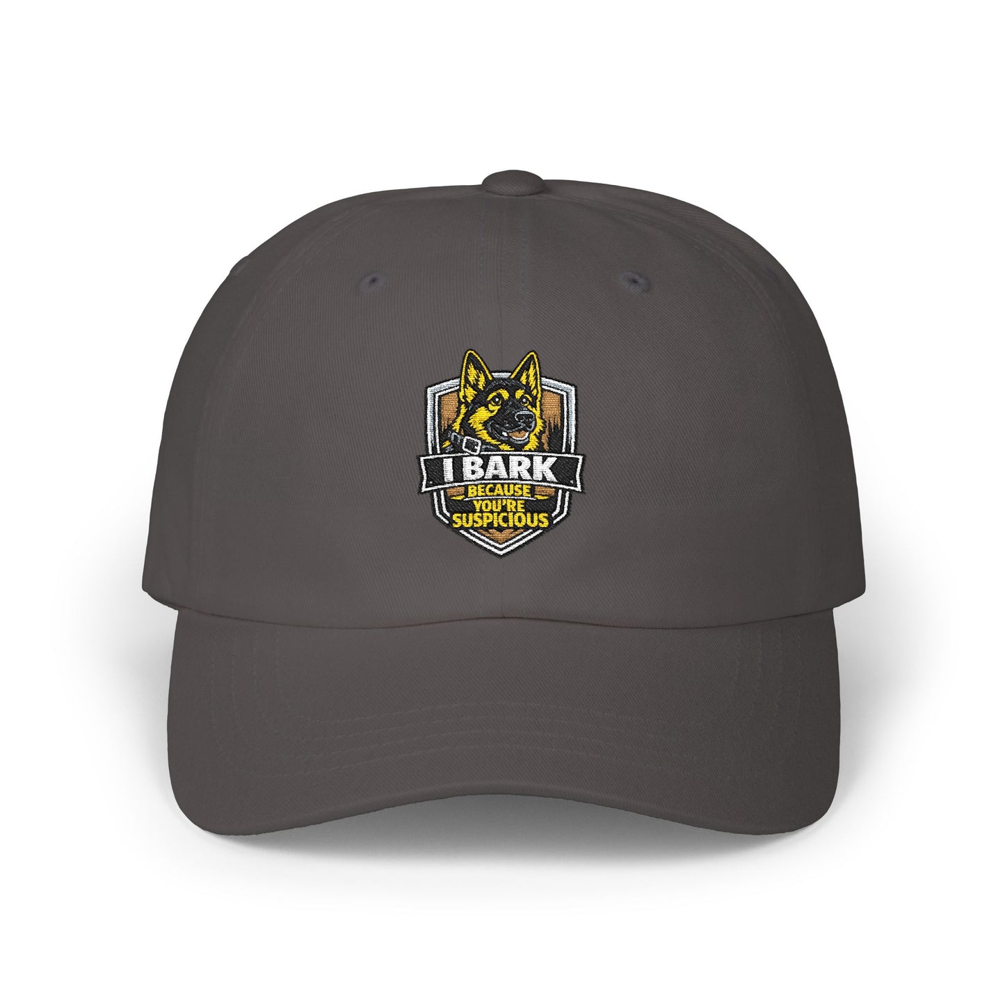 Dad Cap — "Bark If I’m Obedient" German Shepherd Embroidered Hat