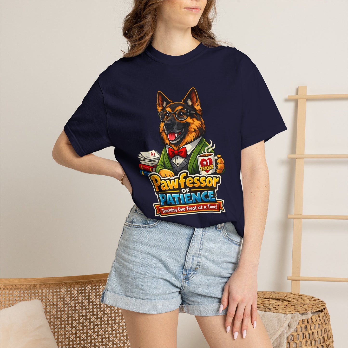 Pawfessor of Patience T-Shirt | German Shepherd Teacher Design