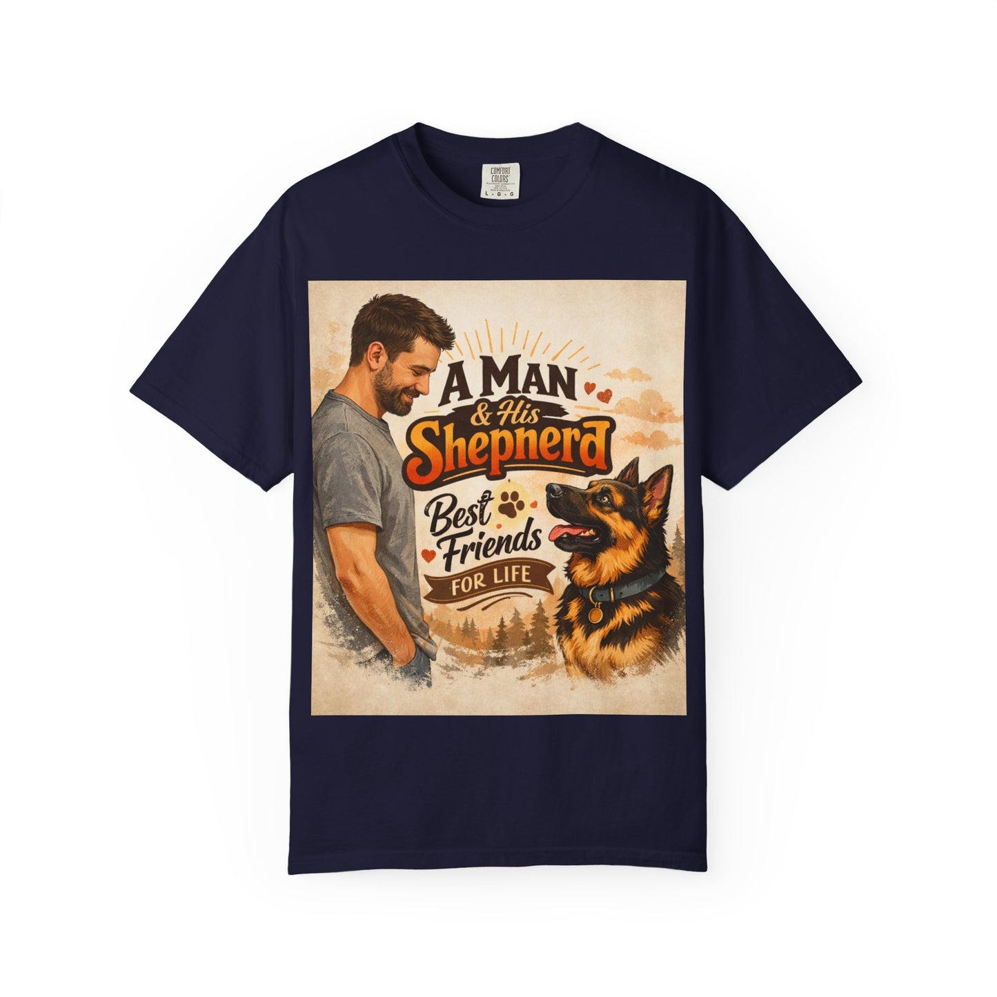 A Man & His Shepherd Best Friends for Life T‑Shirt — German Shepherd Dog Lover Tee
