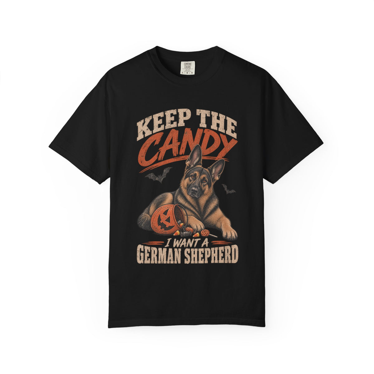 Keep the Candy I Want a German Shepherd Halloween Shirt – Vintage GSD Dog Lover T-Shirt