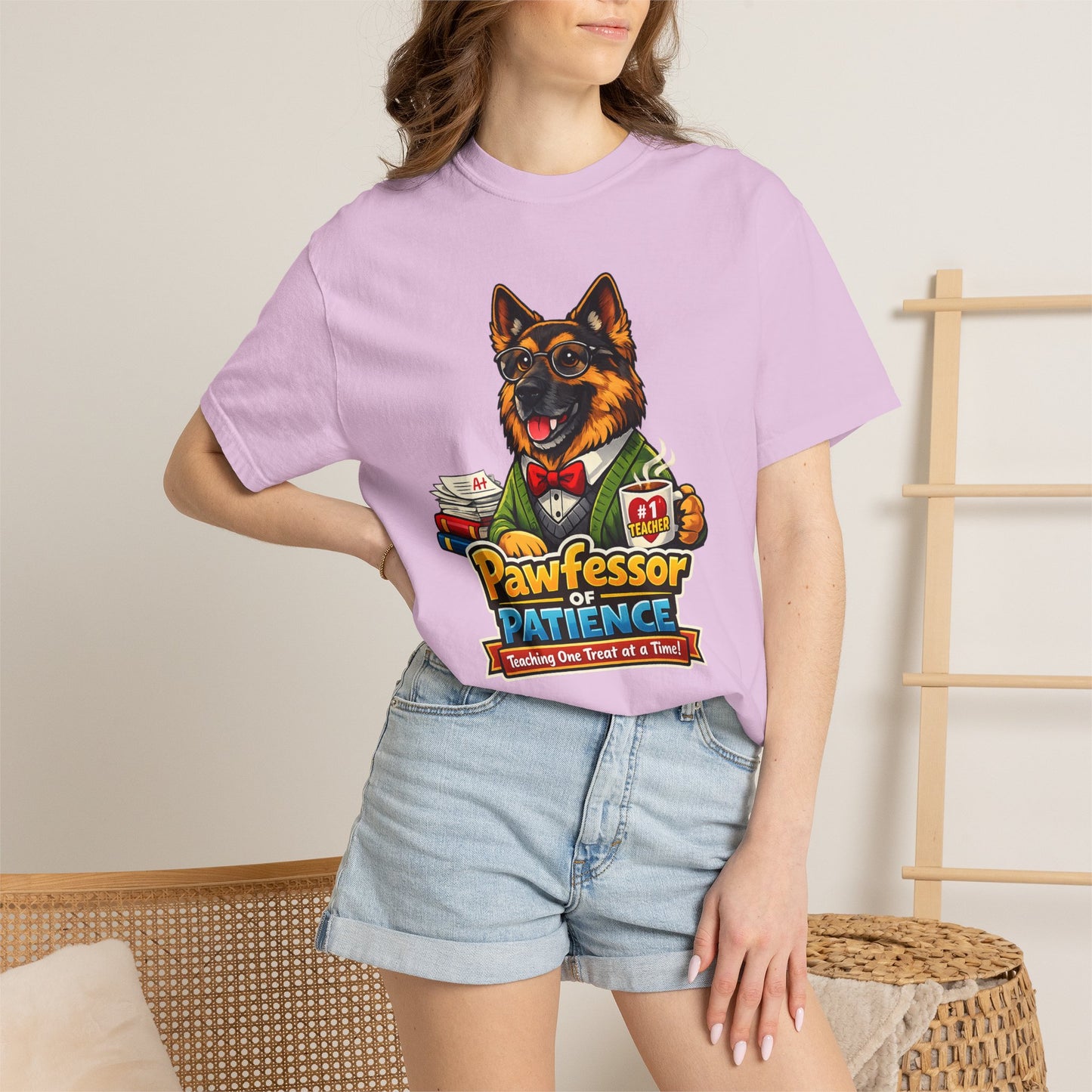 Pawfessor of Patience T-Shirt | German Shepherd Teacher Design