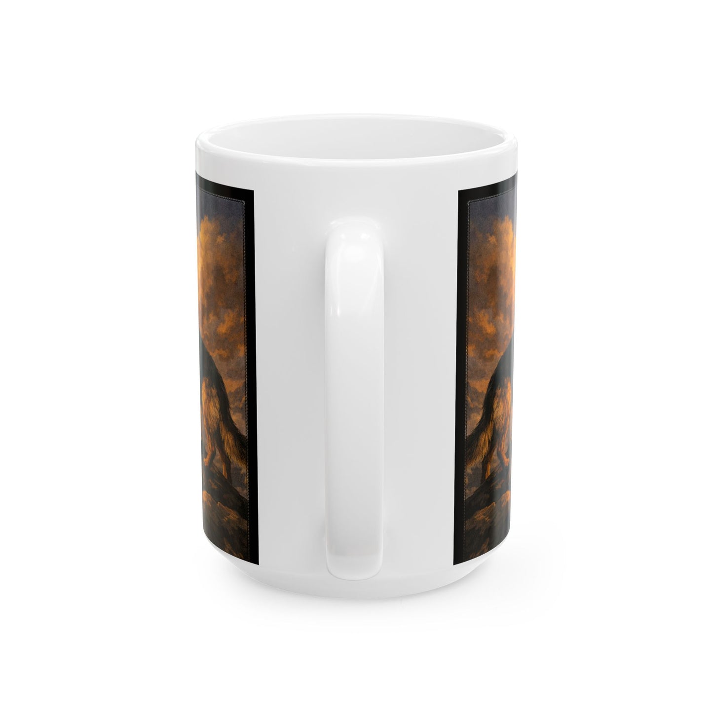 Floating Island with Waterfalls Mug | Fantasy Sunset Landscape Ceramic Mug