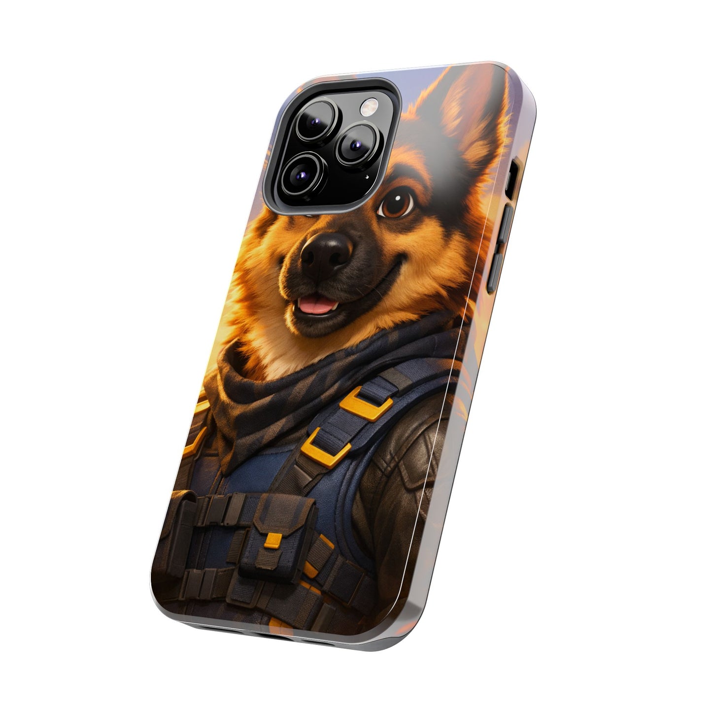 German Shepherd Tactical Hero Phone Case – Tough Protective Cover for iPhone & Samsung