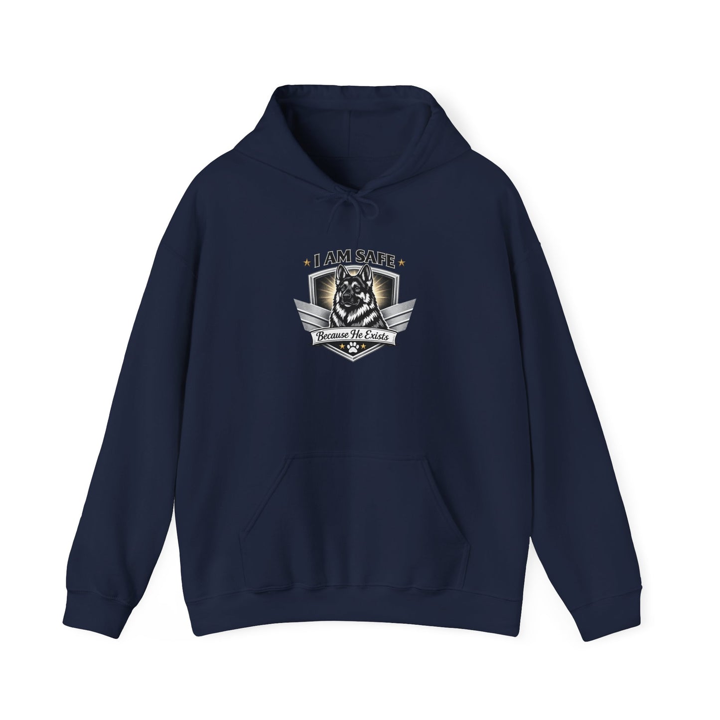 Hoodie — "I AM SAFE" Guardian Eagle Emblem Sweatshirt