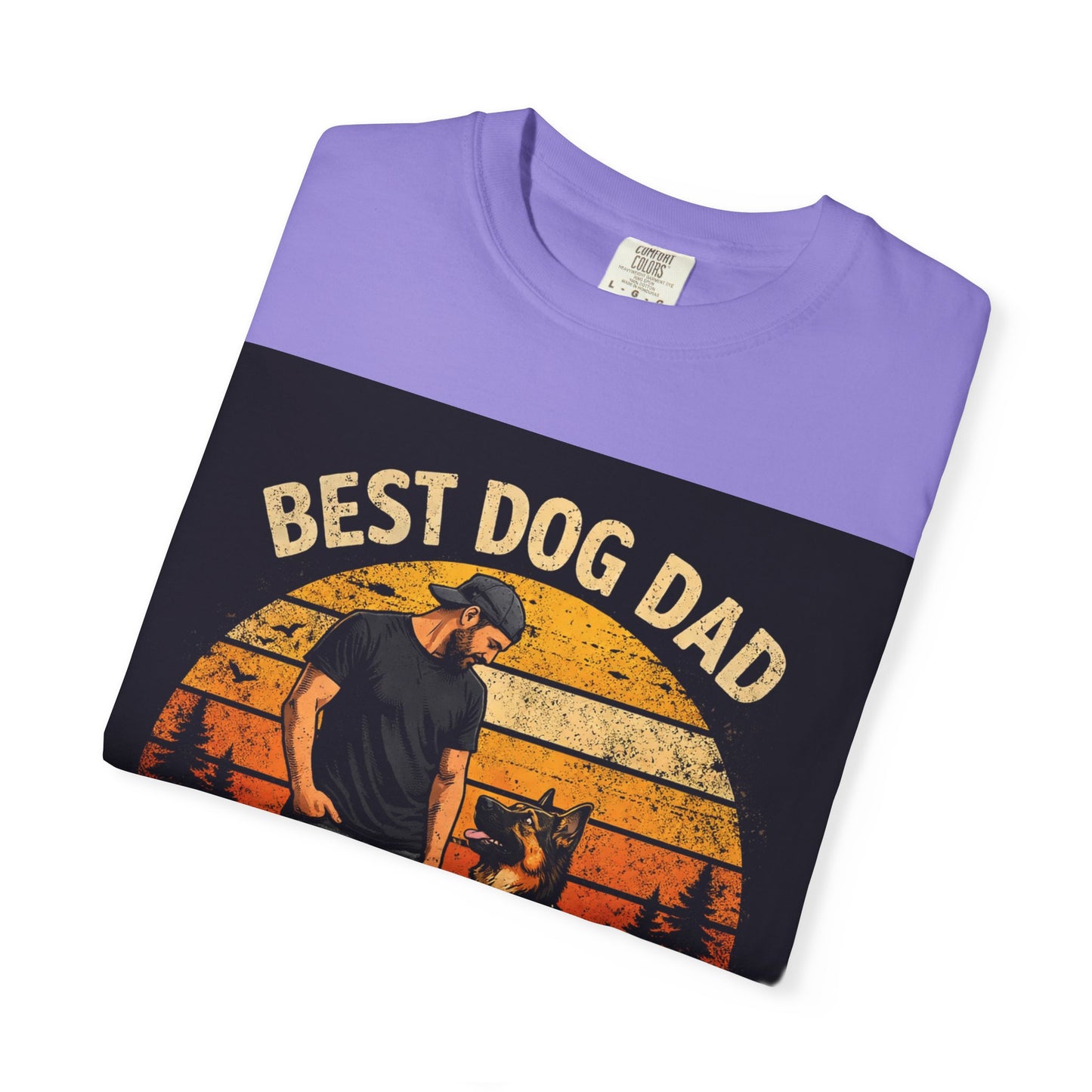 Best Dog Dad by My Side T-Shirt | Dog Lover Father Tee