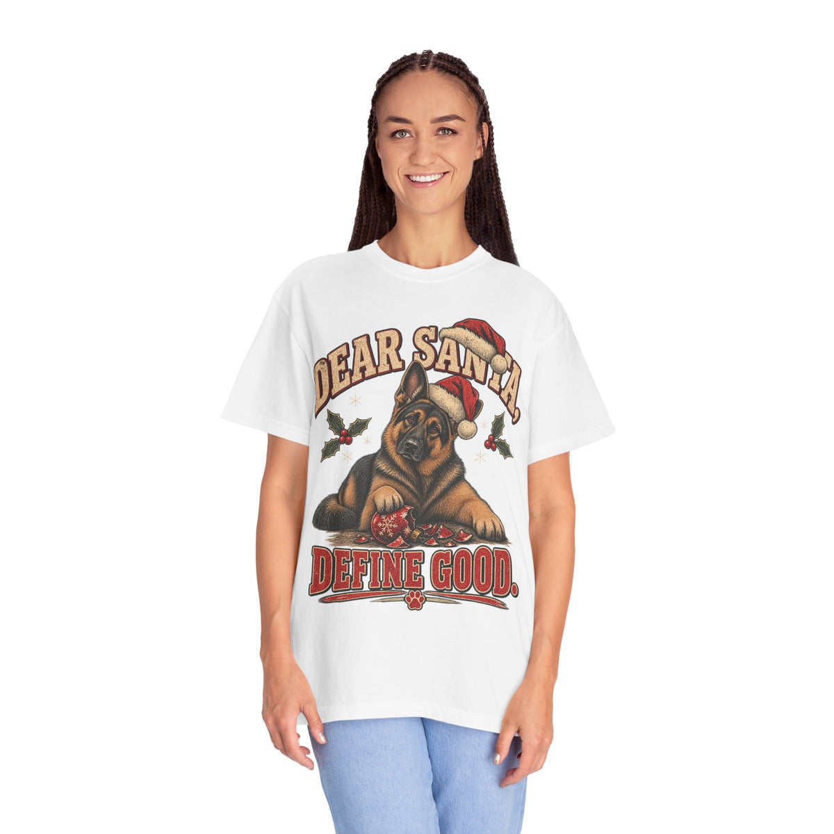 German Shepherd Dear Santa Define Good Christmas T-Shirt