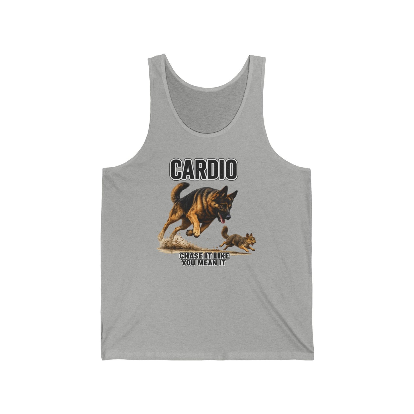 Cardio German Shepherd Tank Top | Workout Tank | Fitness Shirt for Dog Lovers