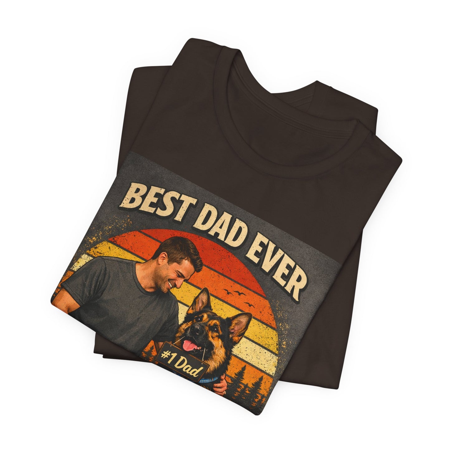 Best Dad Ever According to My Dog Shirt | German Shepherd Father's Day Gift | Dog Dad Tee | #1 Dad Funny Pet Lover Shirt |