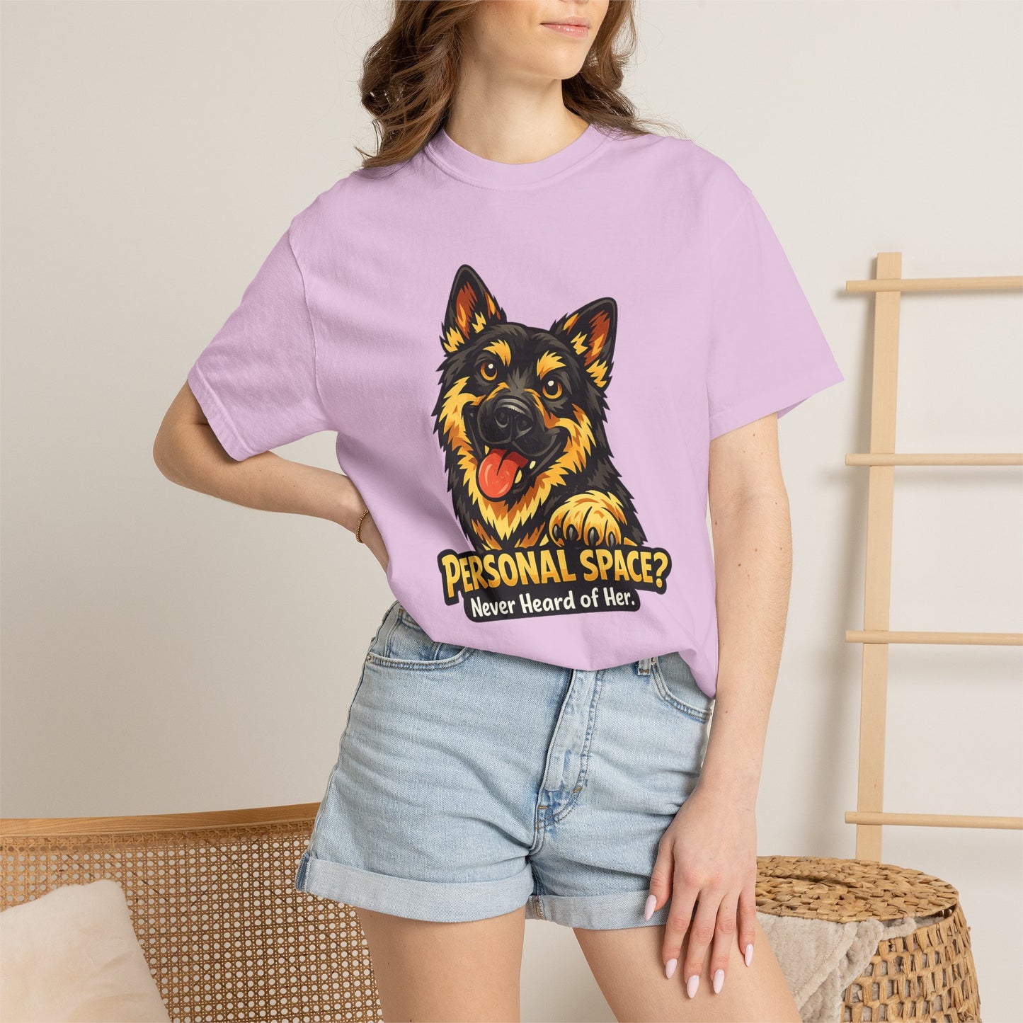 Personal Space? Never Heard of Her German Shepherd T-Shirt | Funny Dog Tee
