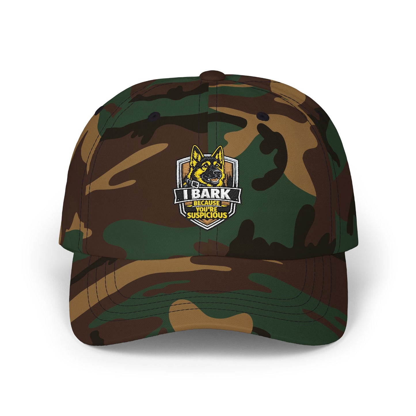 Dad Cap — "Bark If I’m Obedient" German Shepherd Embroidered Hat