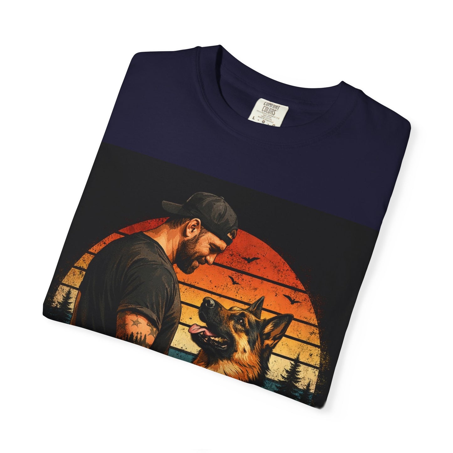 Best Dog Dad Ever Shirt | German Shepherd Dog Dad Tee | Loyal Companions Forever Friends | Comfort Colors 1717 Vintage Tee
