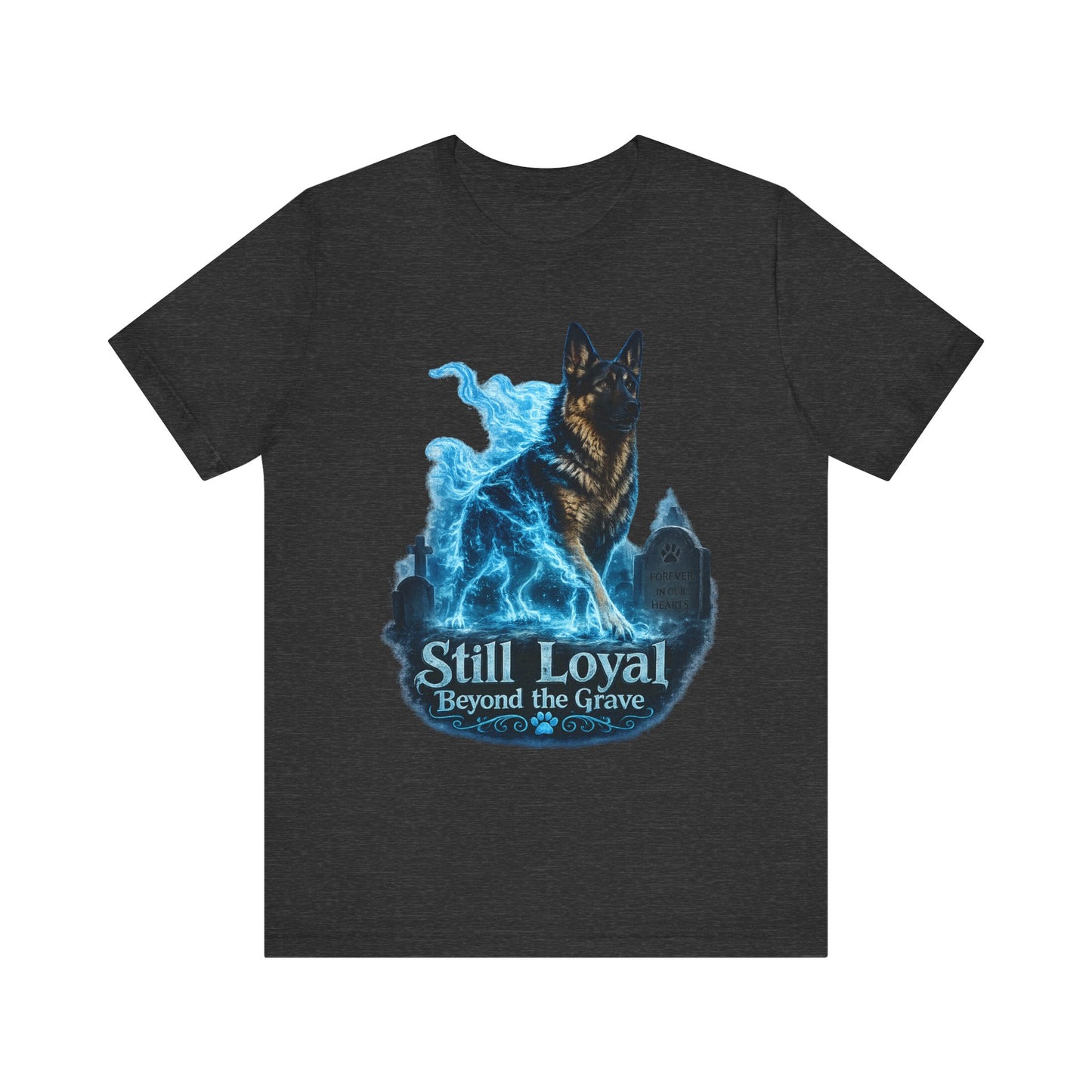 Ghost German Shepherd Shirt | Still Loyal Beyond the Grave | Gothic Halloween Dog T-Shirt