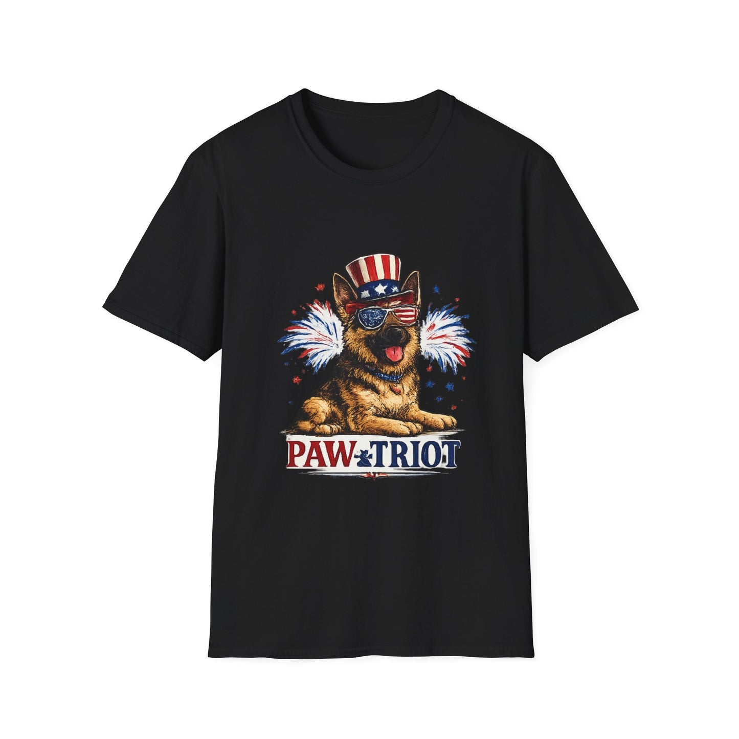 Patriotic German Shepherd Pawtriot T-Shirt | Fourth of July Dog Shirt