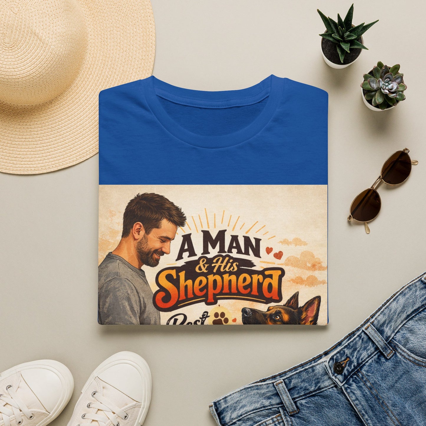 A Man & His Shepherd T‑Shirt — German Shepherd Dog Lover Tee