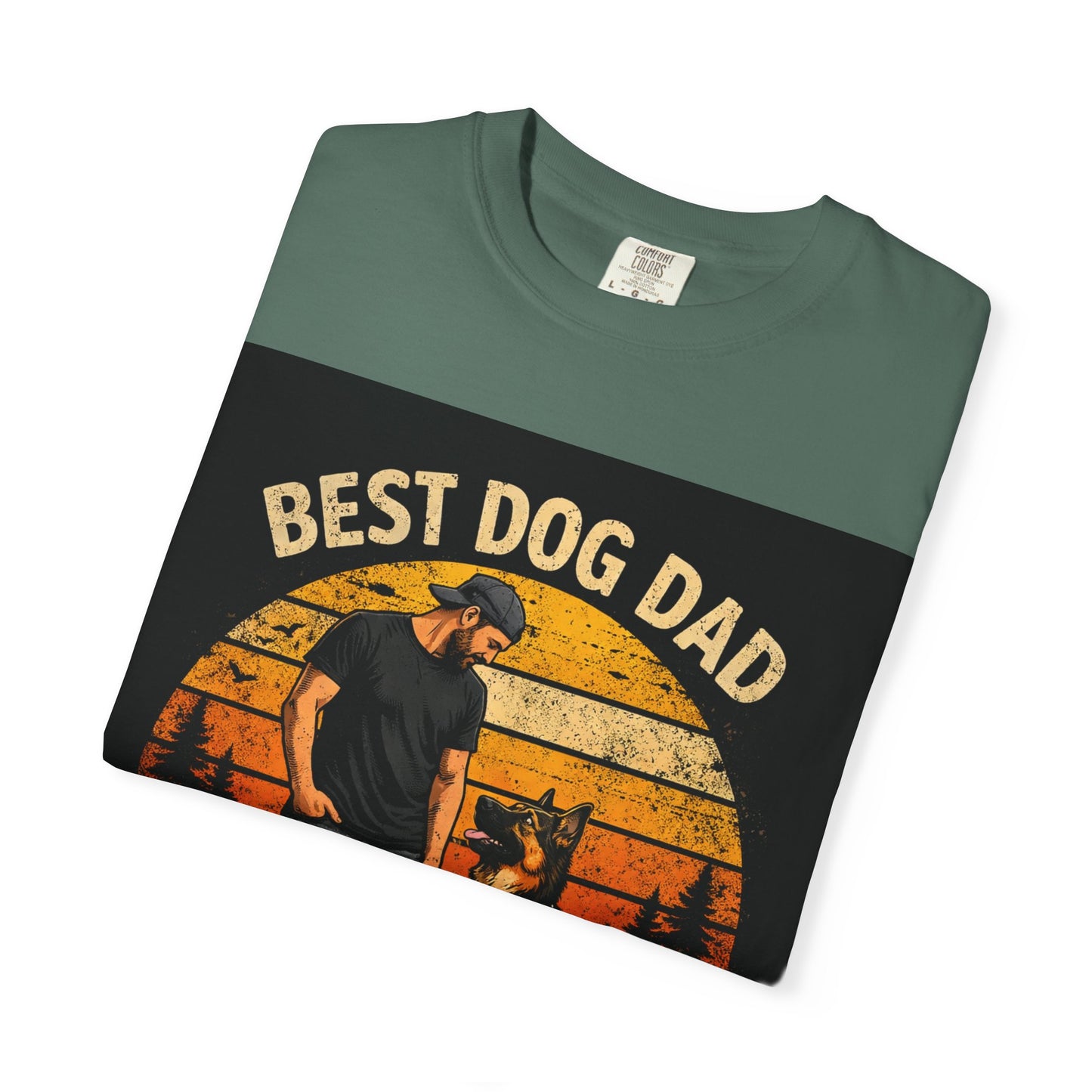 Best Dog Dad by My Side T-Shirt | Dog Lover Father Tee