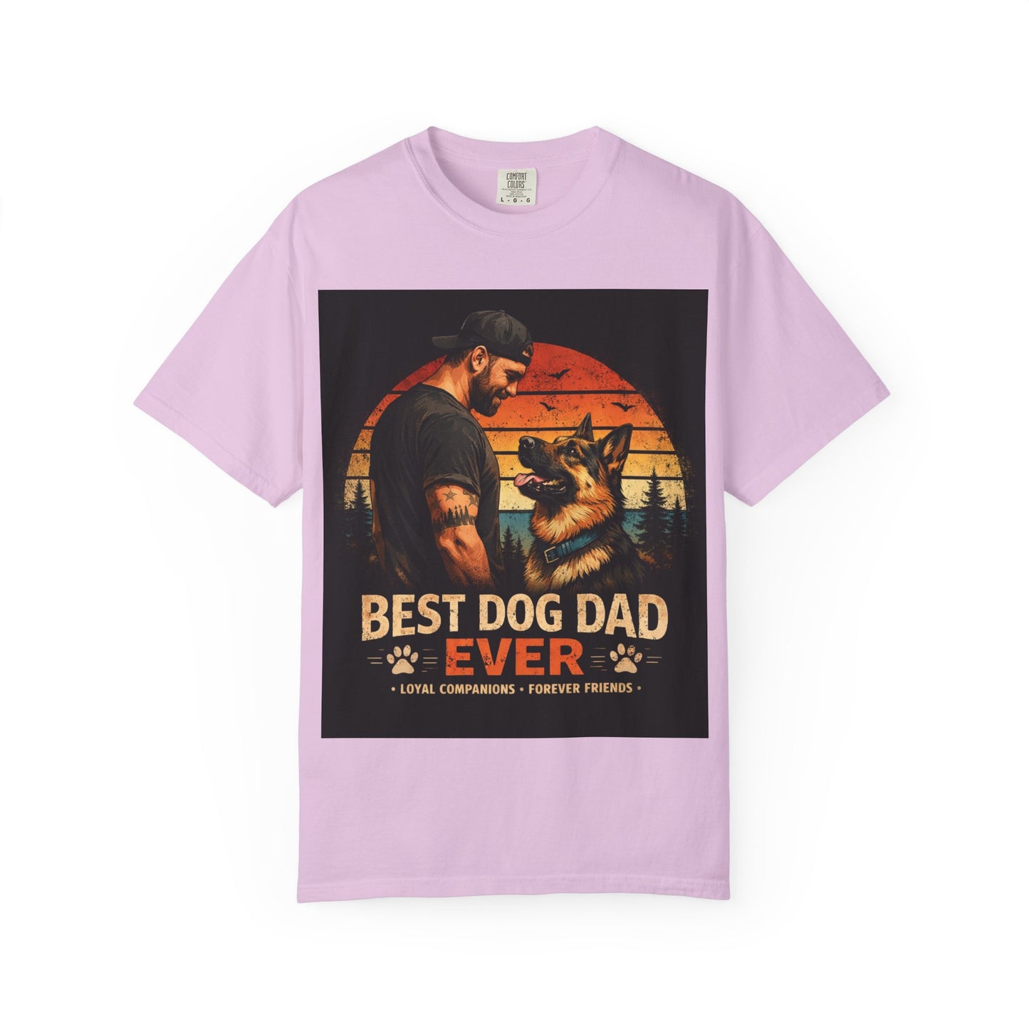 Best Dog Dad Ever Shirt | German Shepherd Dog Dad Tee | Loyal Companions Forever Friends | Comfort Colors 1717 Vintage Tee