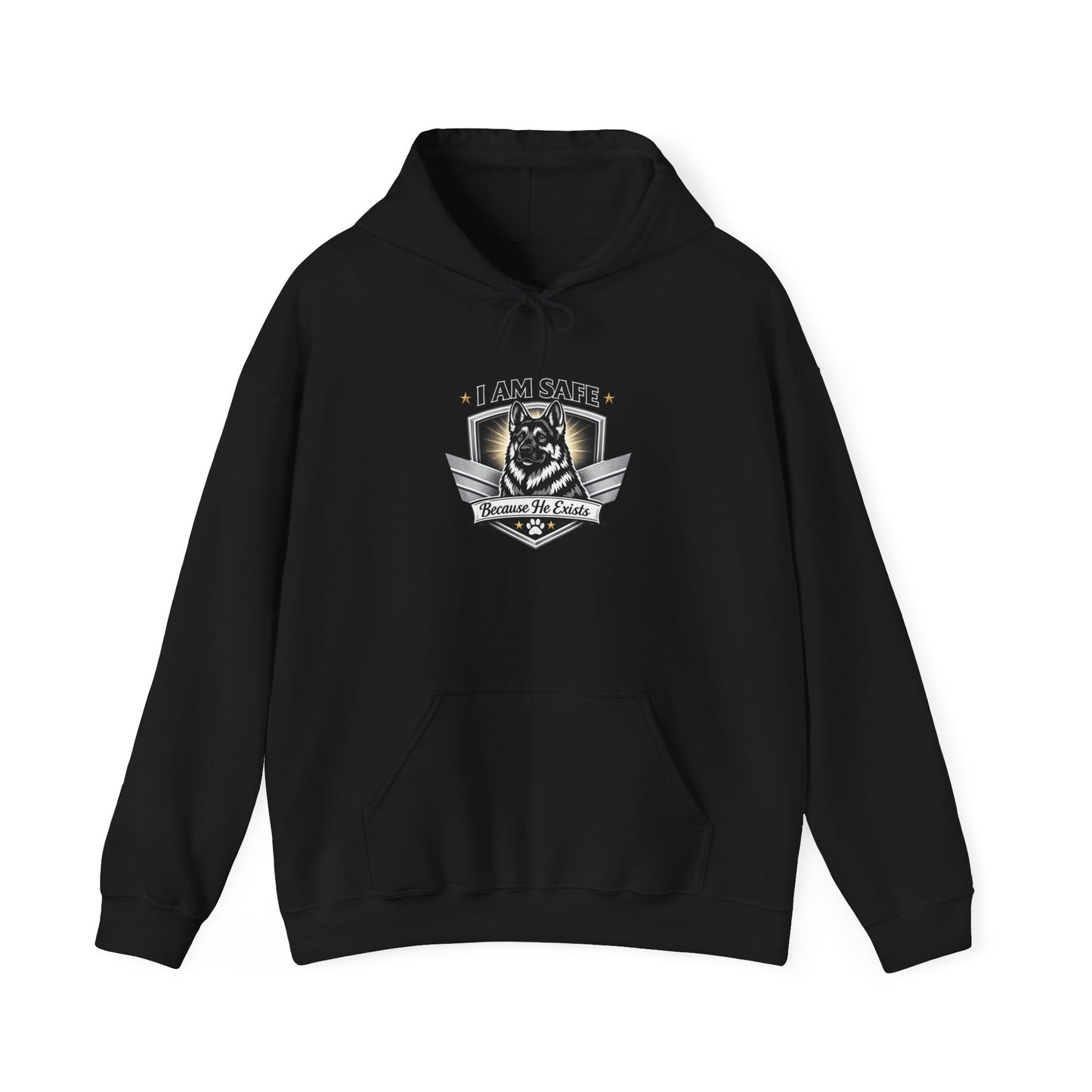 Hoodie — "I AM SAFE" Guardian Eagle Emblem Sweatshirt