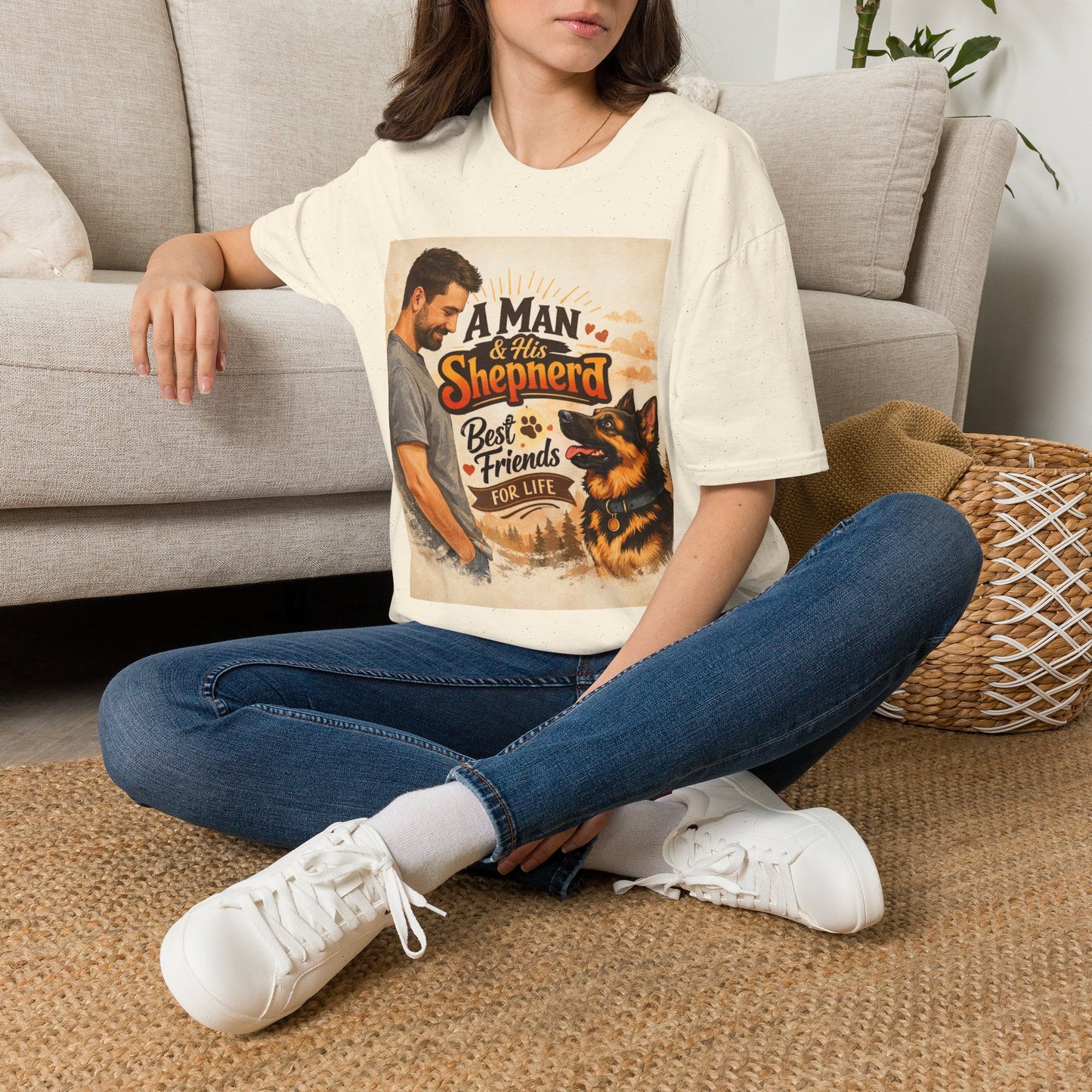 A Man & His Shepherd T‑Shirt — German Shepherd Dog Lover Tee