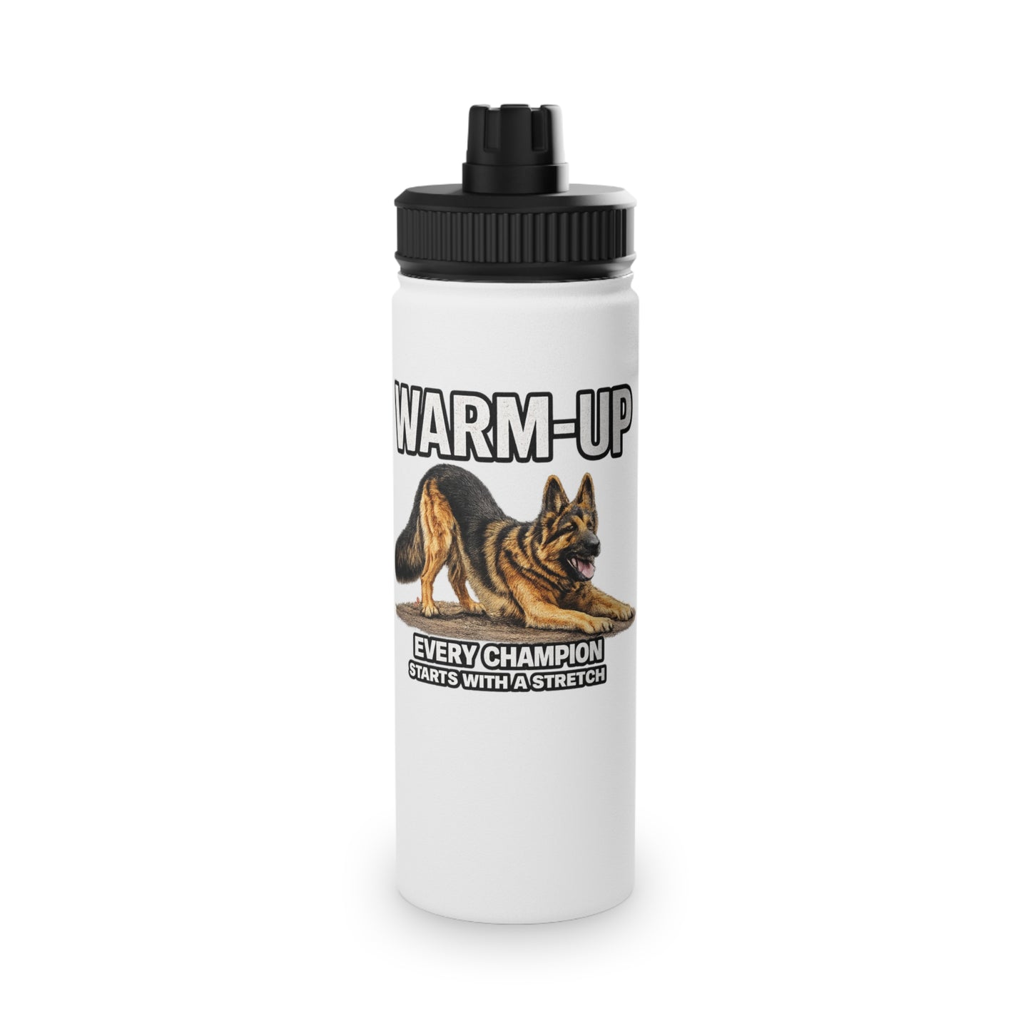 Warm-Up German Shepherd Sports Water Bottle | Pickens Athletic Standards™