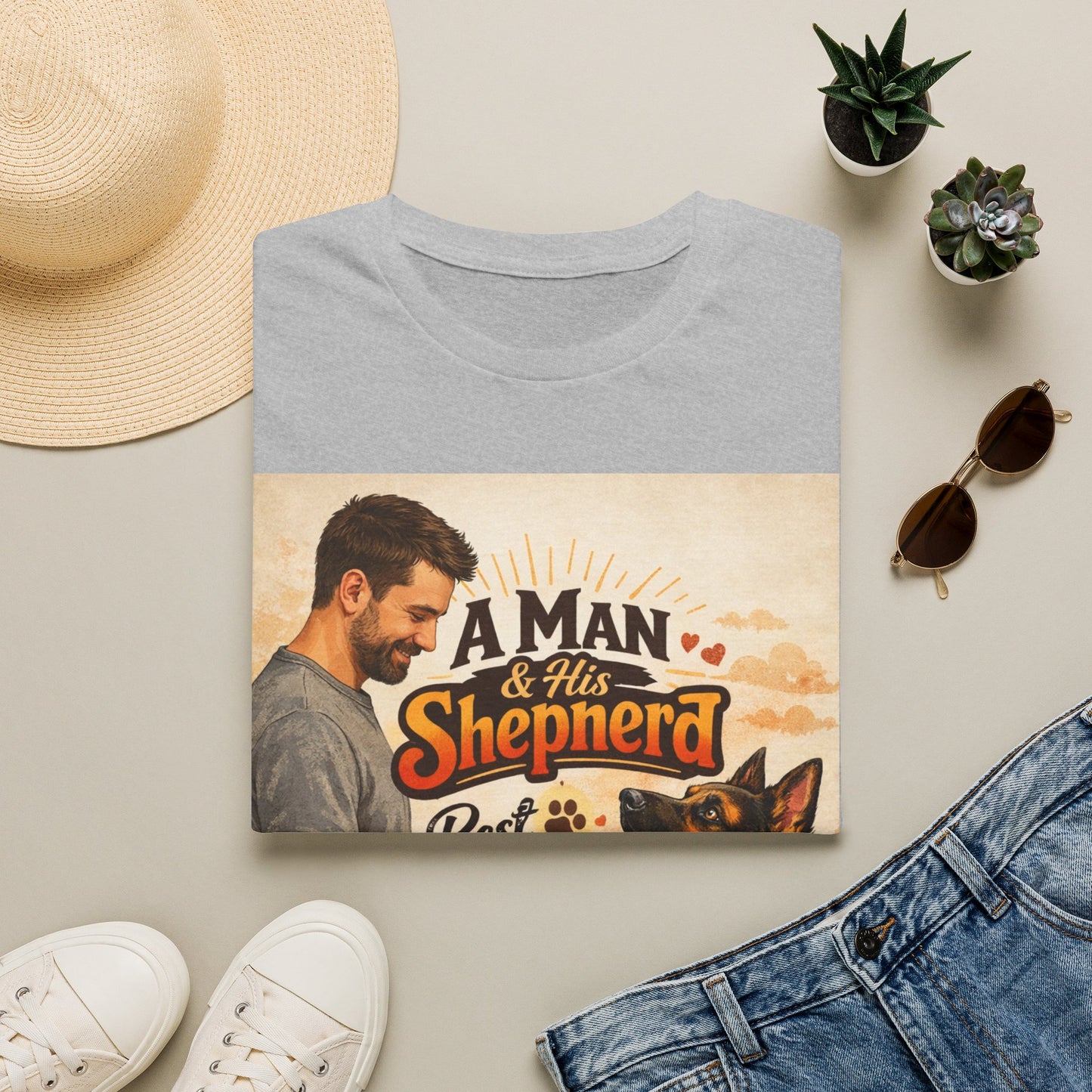 A Man & His Shepherd T‑Shirt — German Shepherd Dog Lover Tee