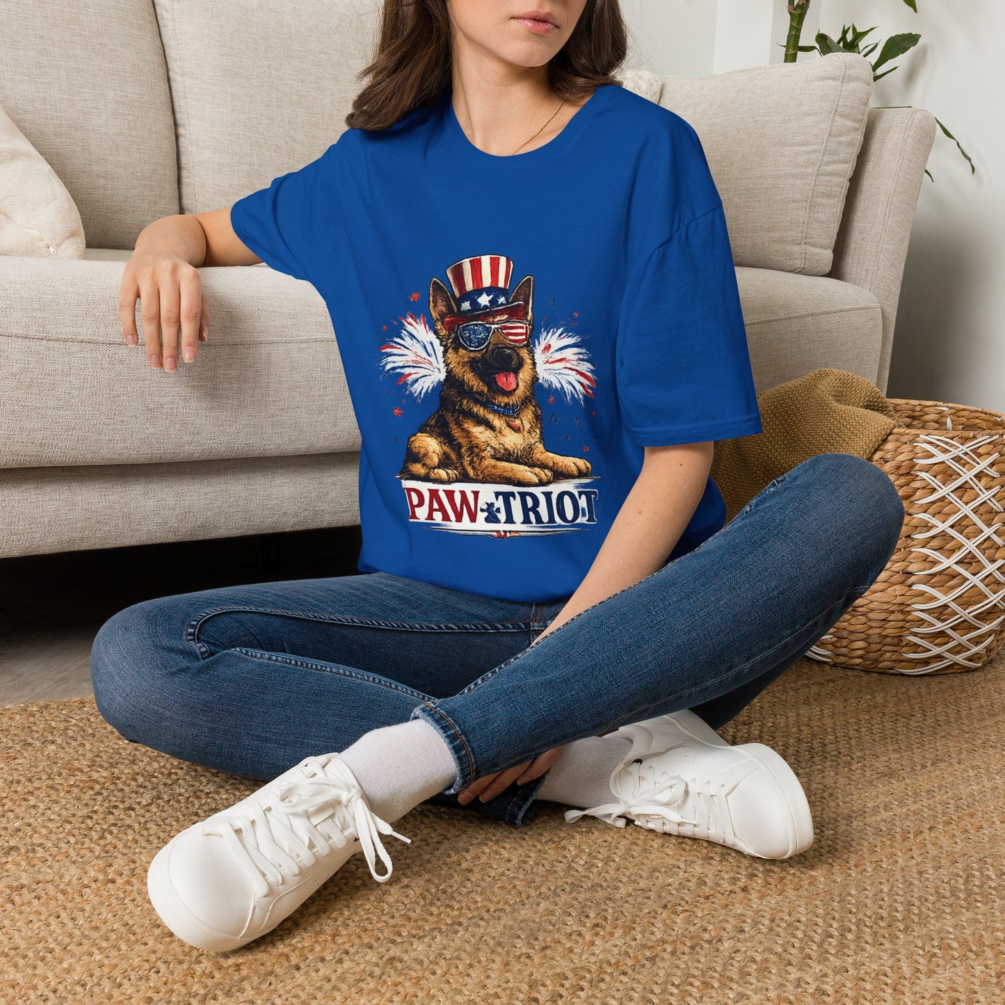 Patriotic German Shepherd Pawtriot T-Shirt | Fourth of July Dog Shirt