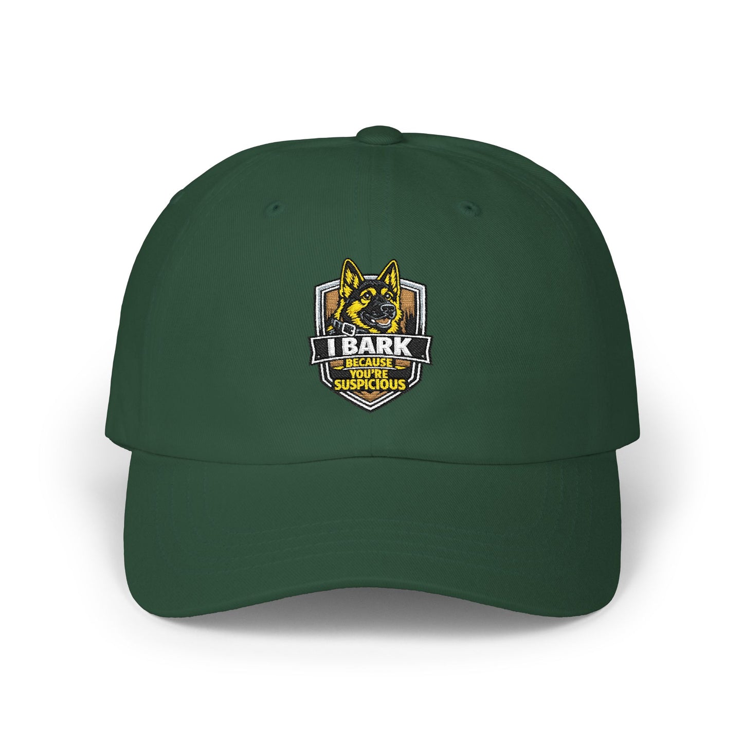 Dad Cap — "Bark If I’m Obedient" German Shepherd Embroidered Hat