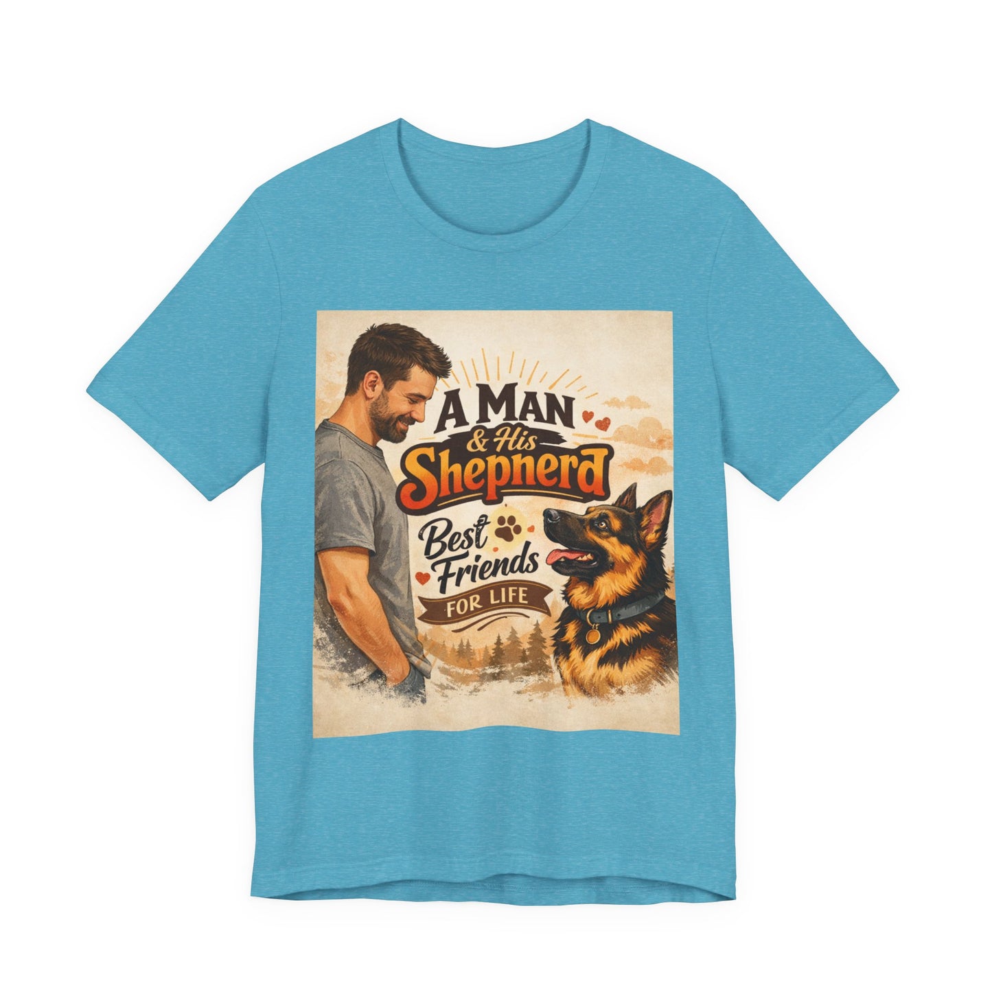 A Man & His Shepherd Best Friends For Life T‑Shirt — German Shepherd Dog Shirt