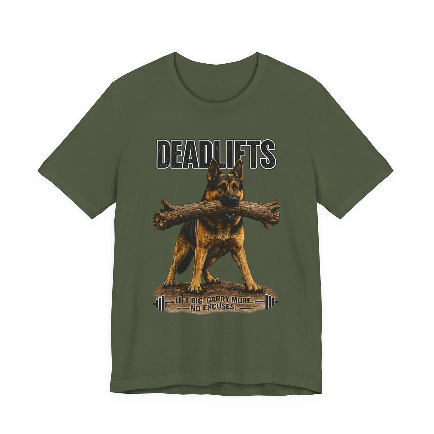 Deadlifts | German Shepherd Gym T-Shirt | Pickens Athletic Standards™