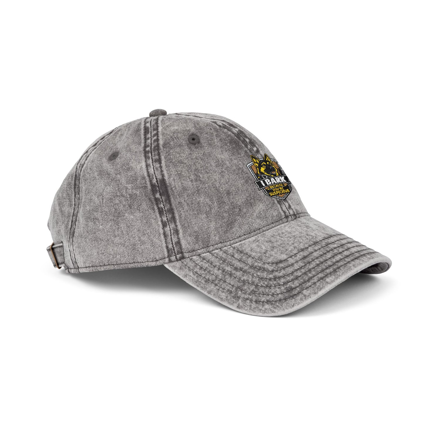 Vintage Embroidered Cap — Distressed Retro Tiger Crest Hat
