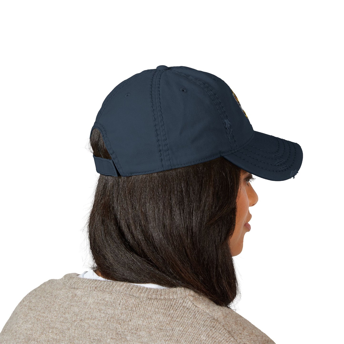 Distressed Embroidered Dad Hat — Tactical K9 Logo Cap