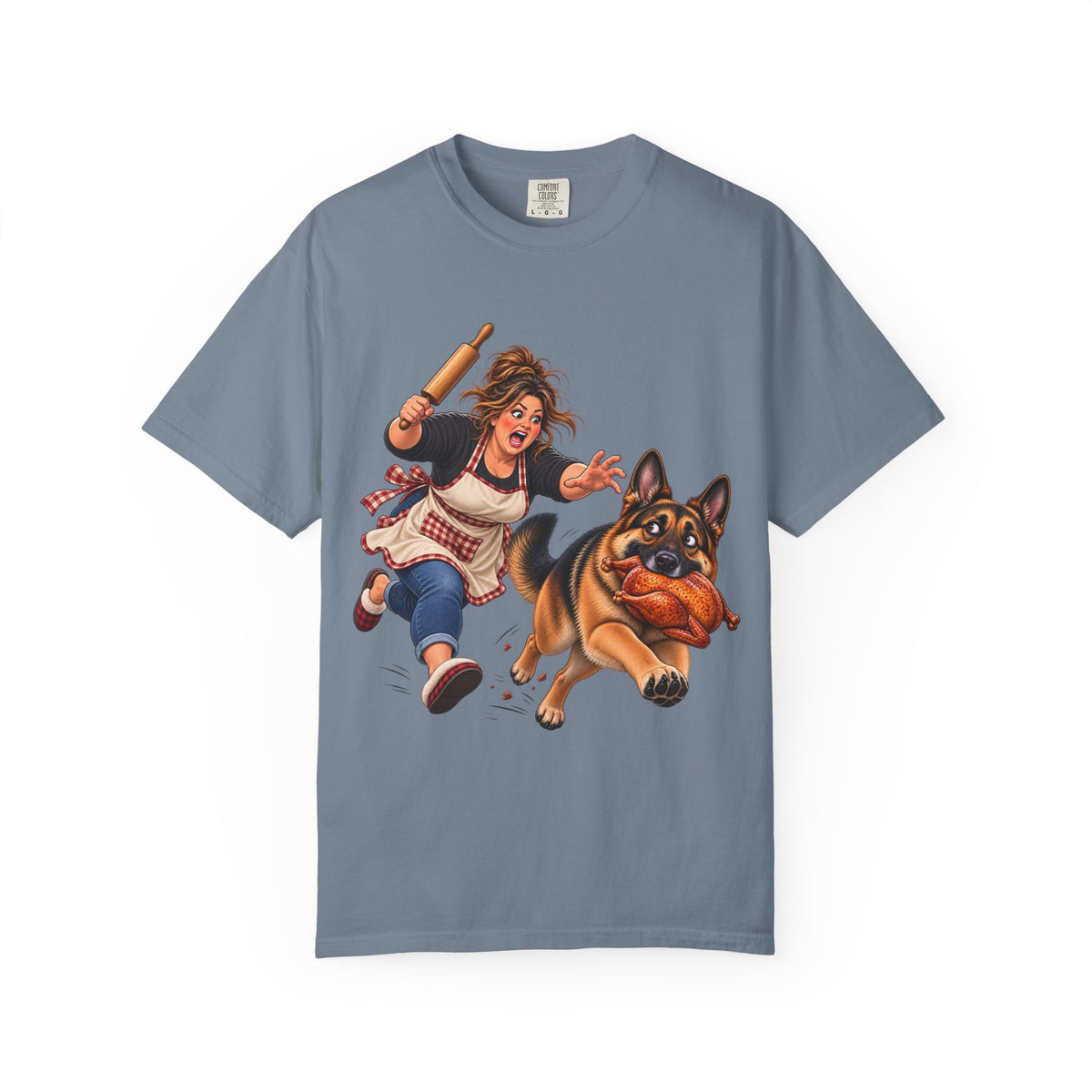 German Shepherd Thanksgiving Shirt – Funny Turkey Thief GSD T-Shirt