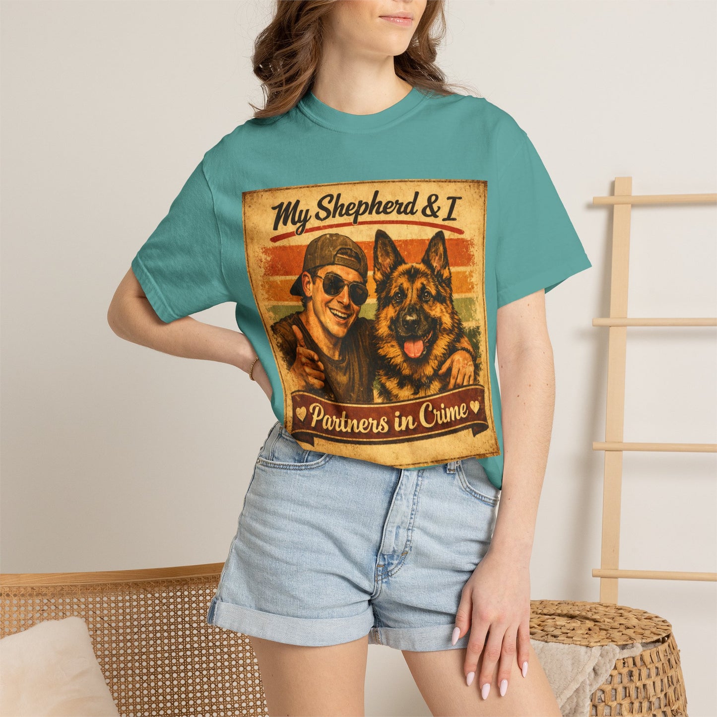 My Shepherd & I Partners in Crime T-Shirt | German Shepherd Dog Tee