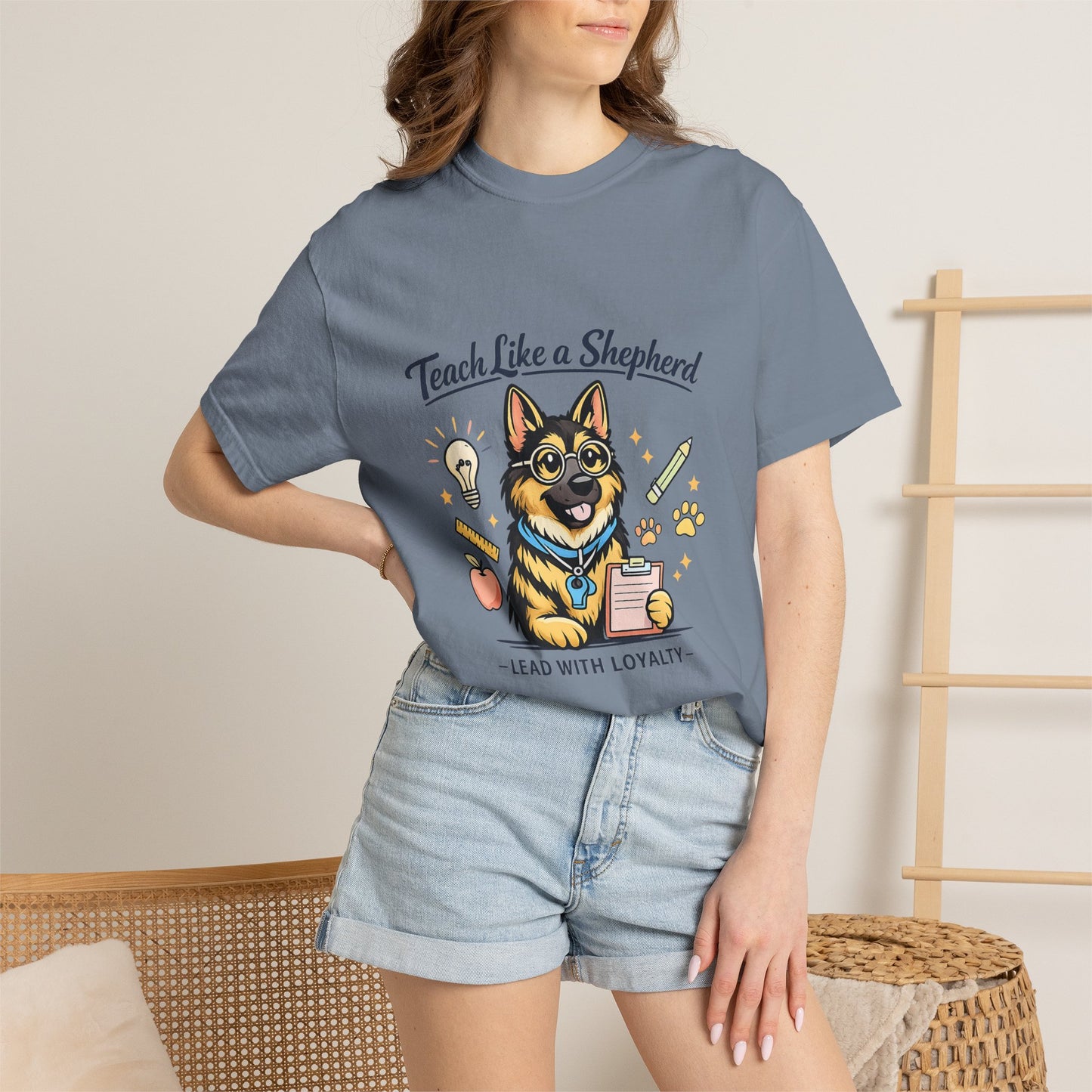 Teacher Life German Shepherd T‑Shirt – Funny Back to School Dog Lover Tee | Classroom Educator Gift | Bella Canvas 3001