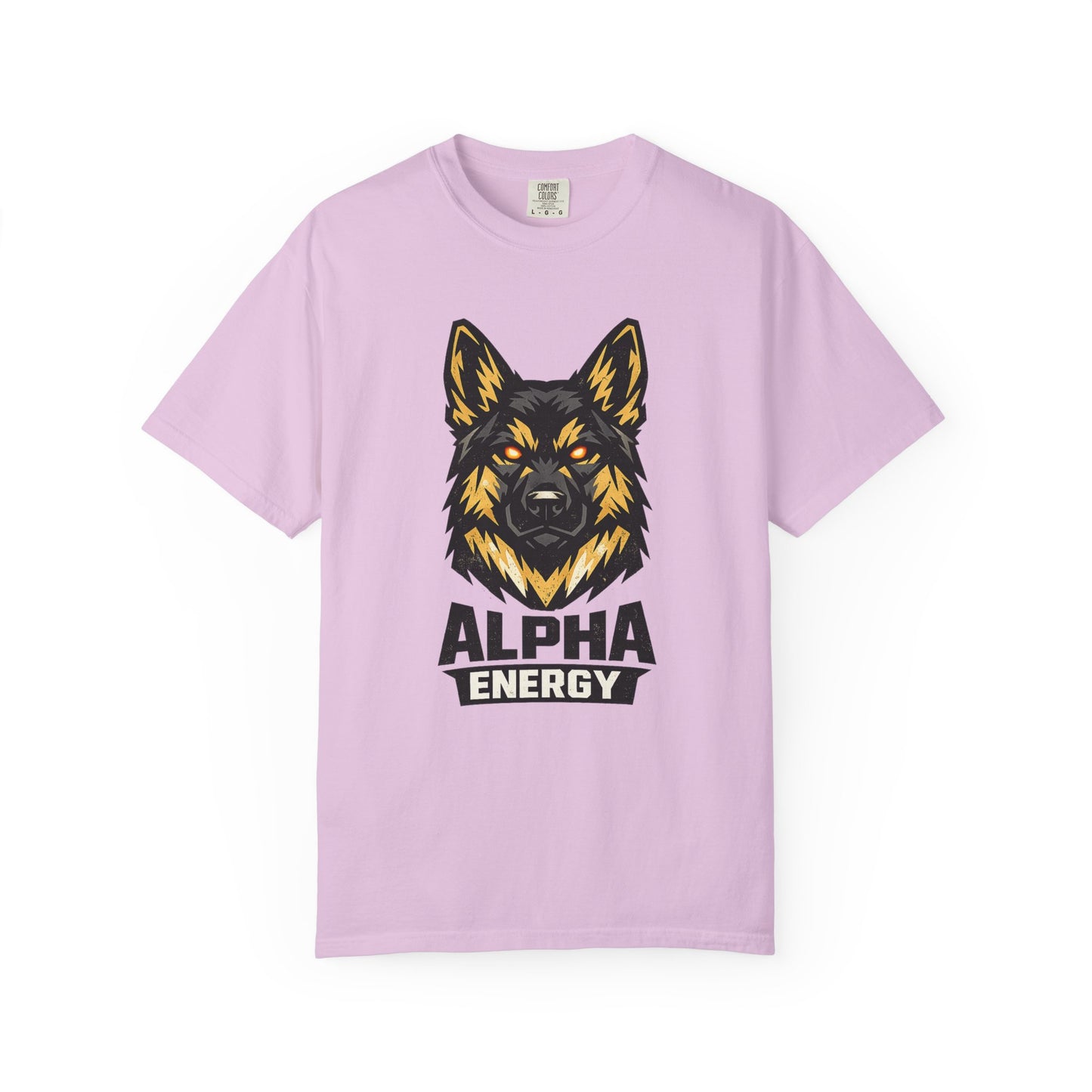 Alpha Energy German Shepherd Head T‑Shirt – Athletic Logo Dog Lover Tee | Bold Working Dog Graphic for Fitness & Streetwear | T‑Shirt