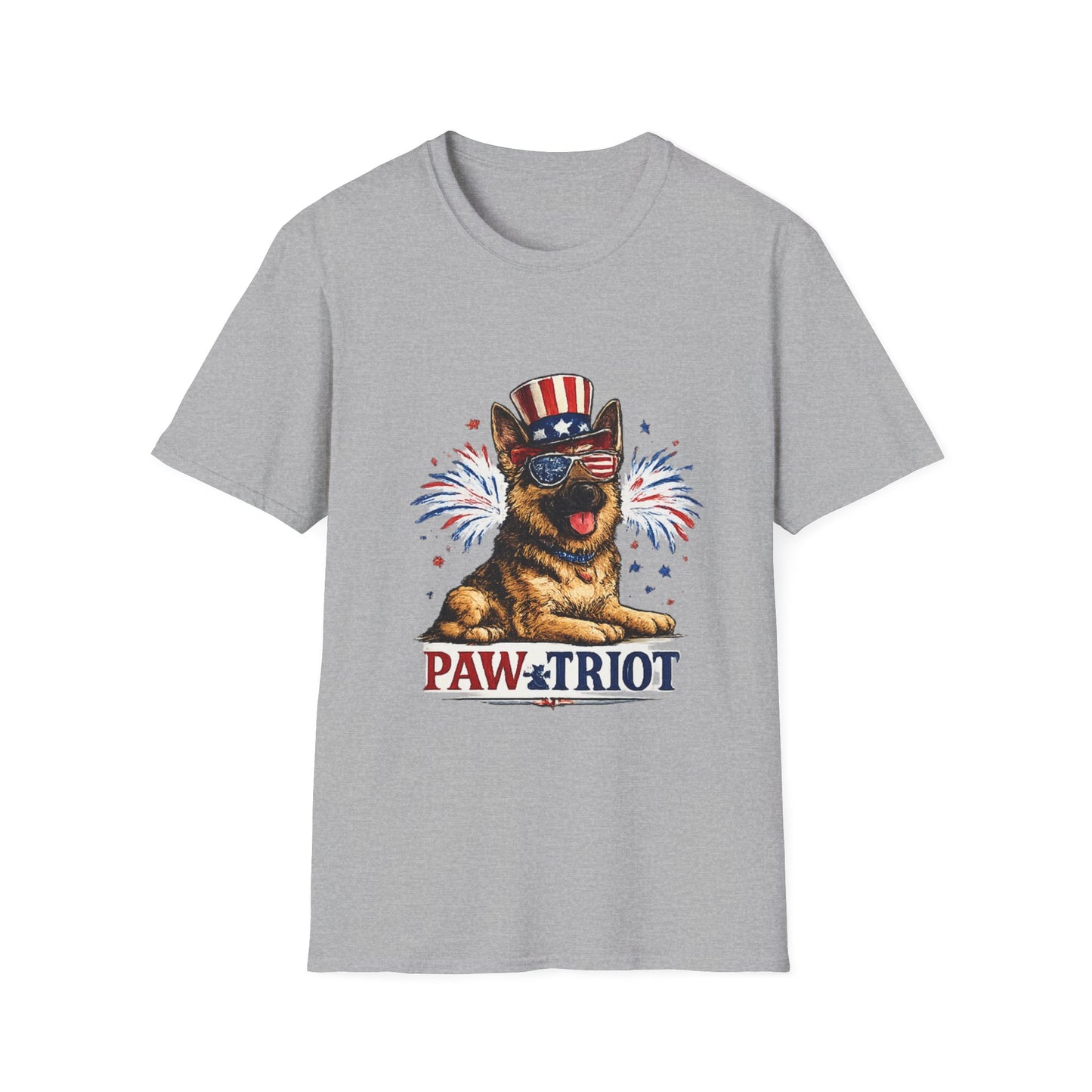Patriotic German Shepherd Pawtriot T-Shirt | Fourth of July Dog Shirt