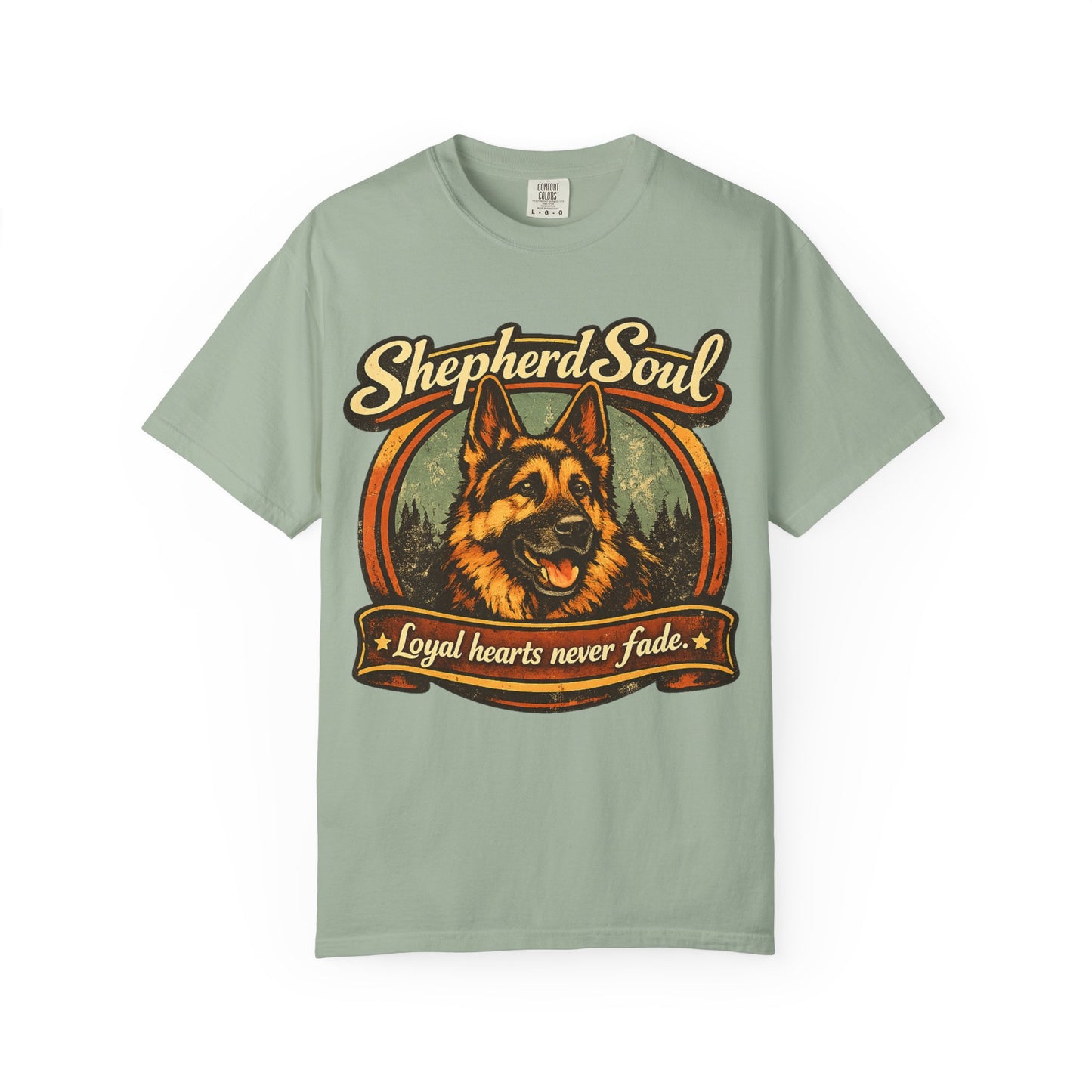 Shepherd Soul German Shepherd Portrait T-Shirt | Loyal Hearts Never Fade