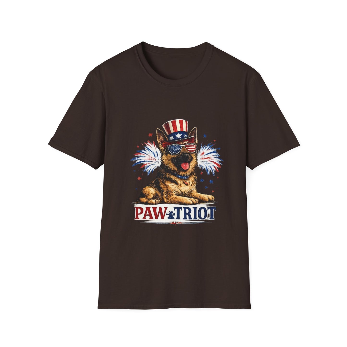 Patriotic German Shepherd Pawtriot T-Shirt | Fourth of July Dog Shirt