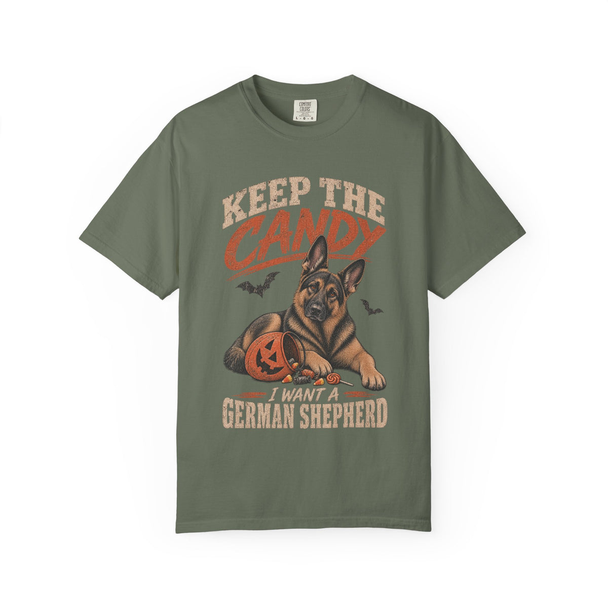 Keep the Candy I Want a German Shepherd Halloween Shirt – Vintage GSD Dog Lover T-Shirt
