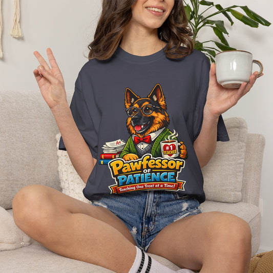 Pawfessor of Patience T-Shirt | German Shepherd Teacher Shirt
