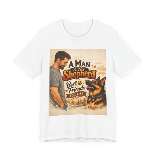 A Man & His Shepherd Best Friends For Life Tee | German Shepherd Dog Shirt