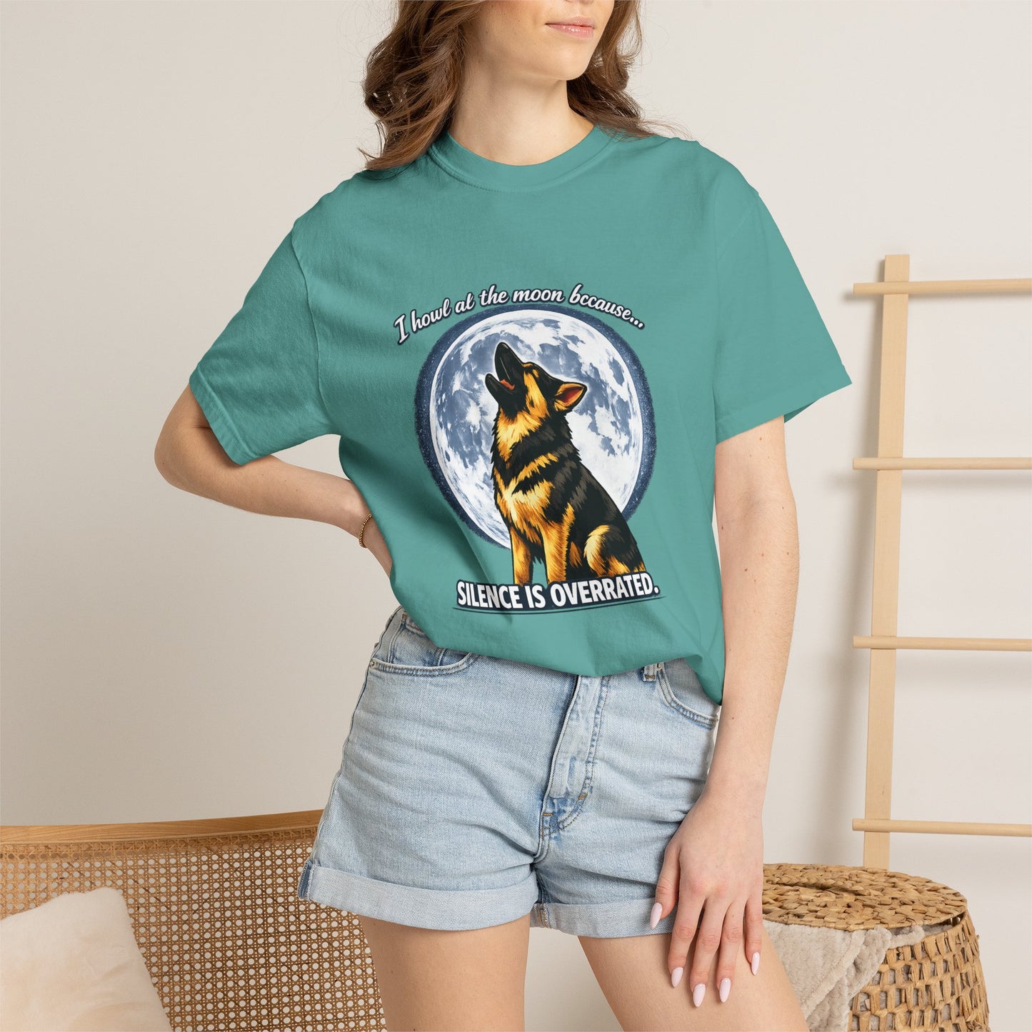 Howl at the Moon German Shepherd T-Shirt | Silence Is Overrated