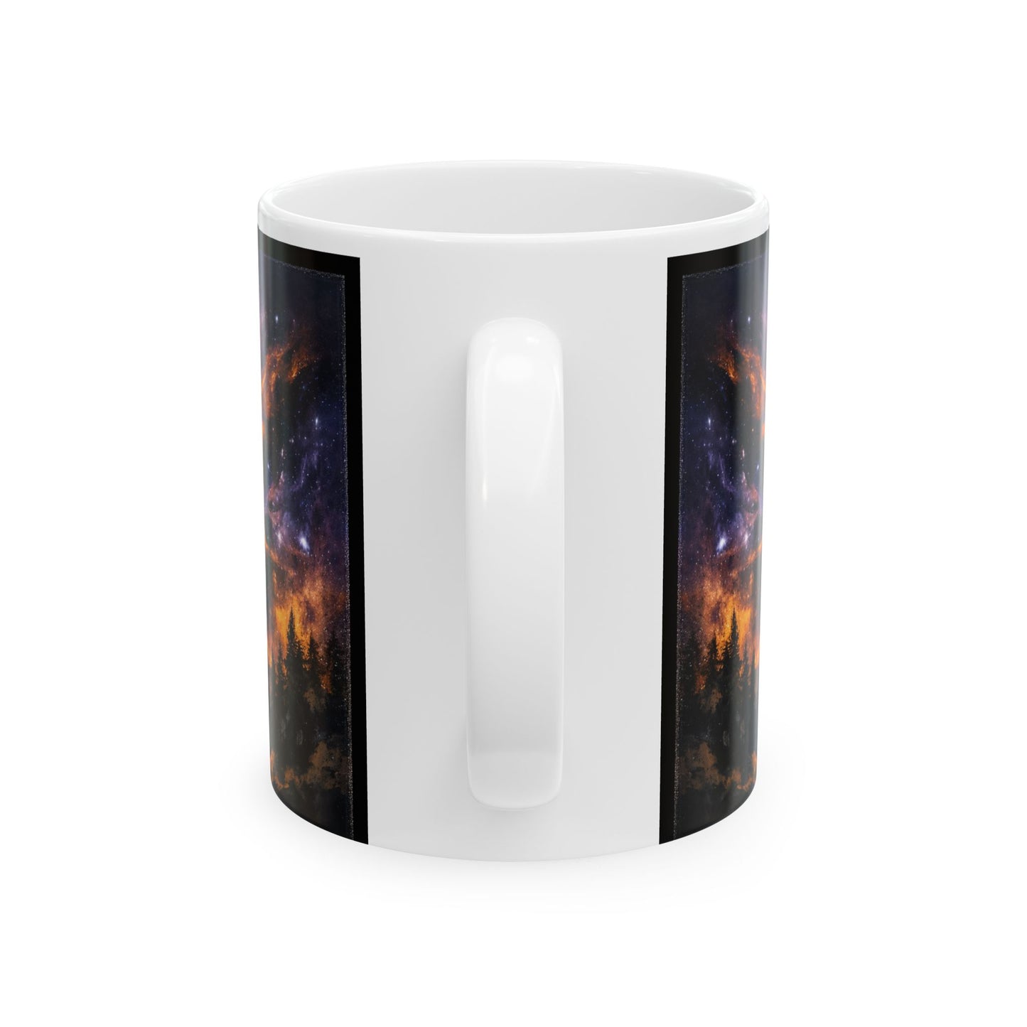 German Shepherd Nebula Artwork Mug | Ceramic Coffee Cup