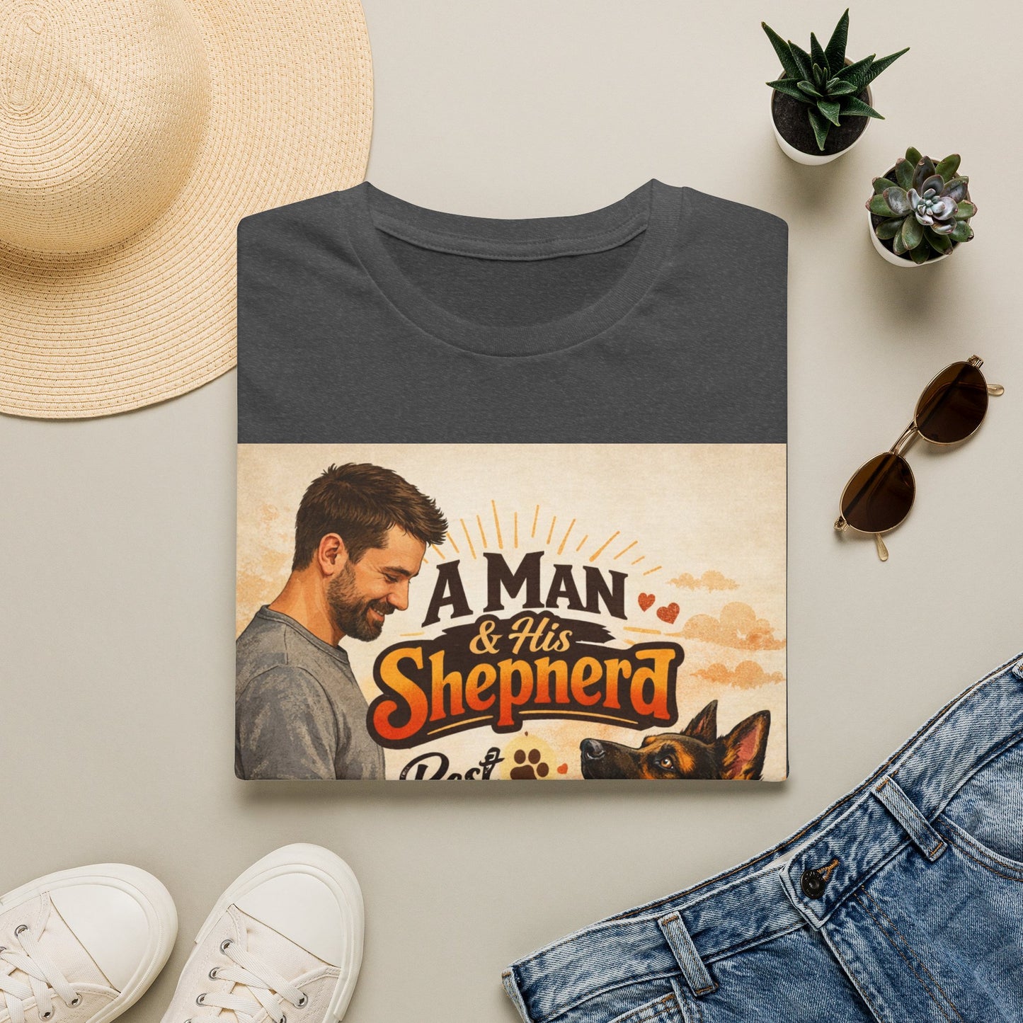 A Man & His Shepherd T‑Shirt — German Shepherd Dog Lover Tee