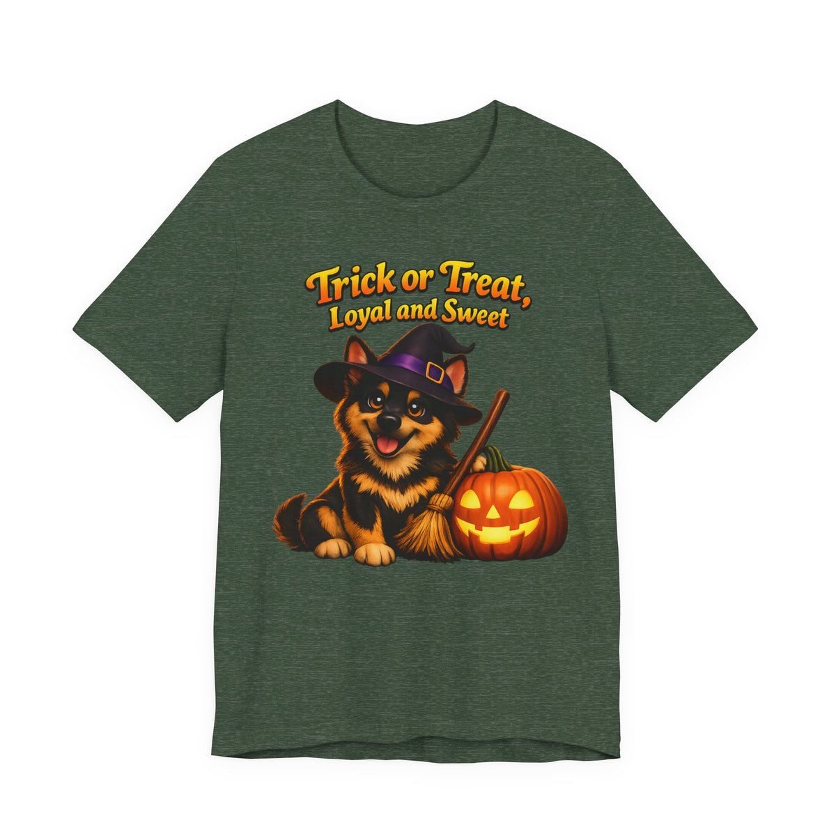 German Shepherd Halloween Witch Shirt – Trick or Treat, Loyal and Sweet