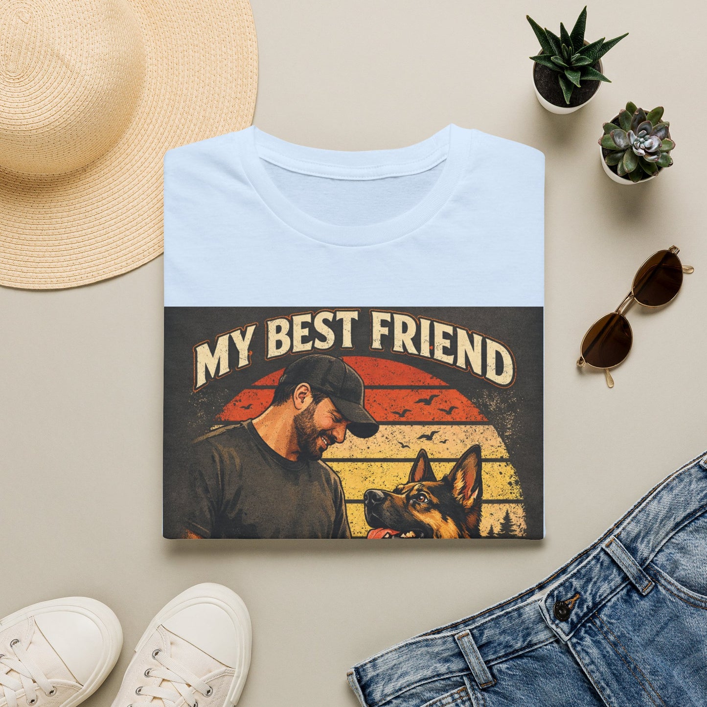 My Best Friend Has Paws T-Shirt | Dog Lover Retro Graphic