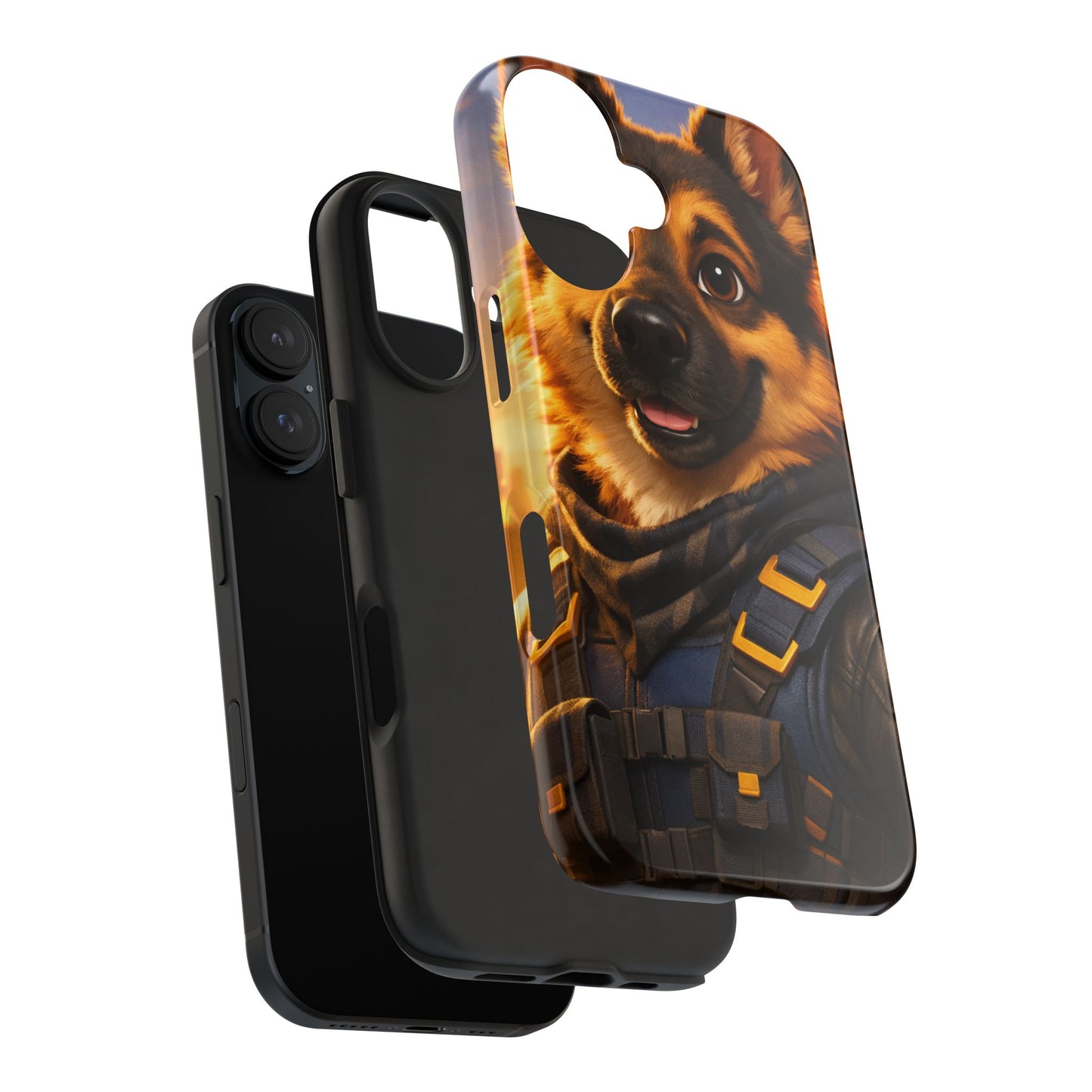 German Shepherd Tactical Hero Phone Case – Tough Protective Cover for iPhone & Samsung
