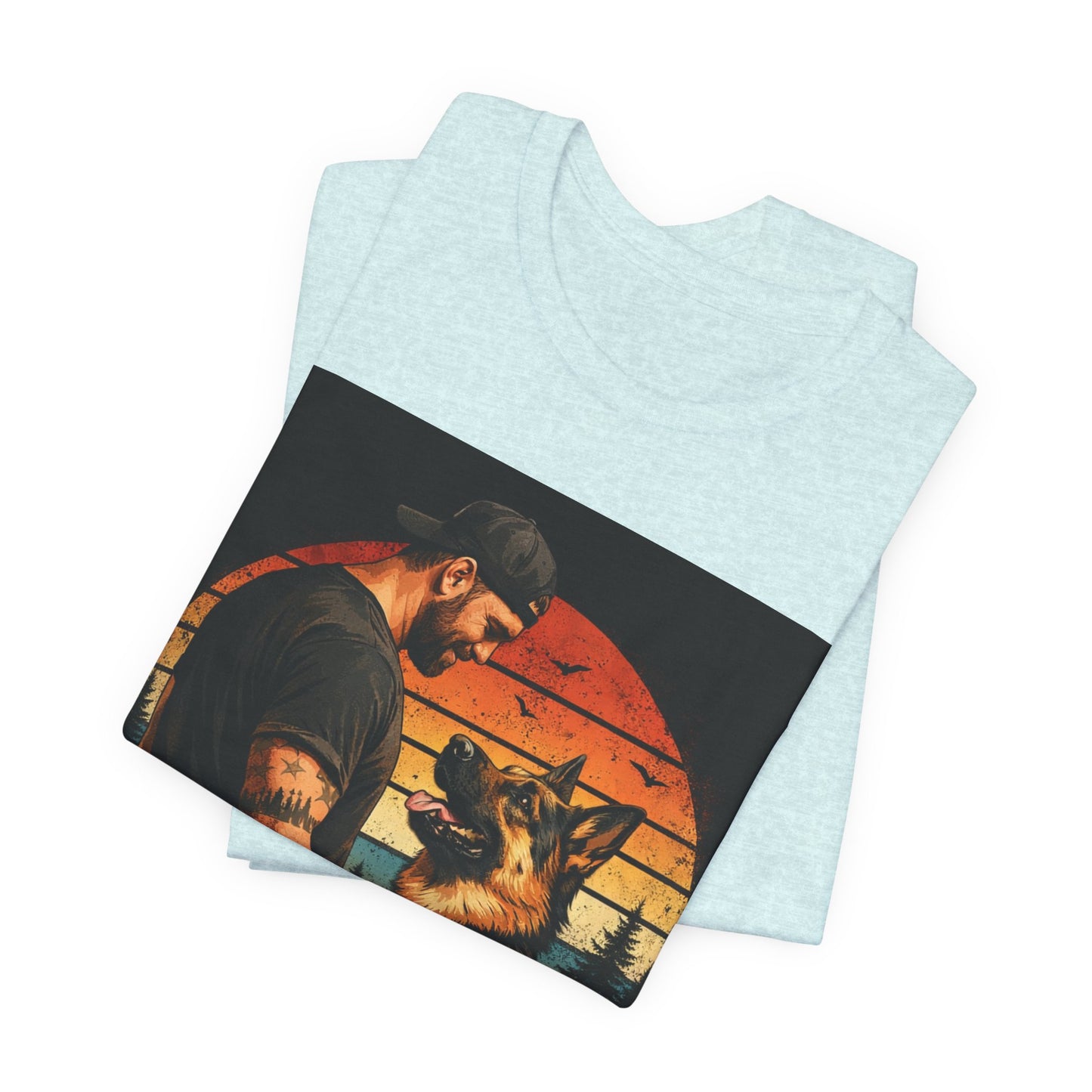 Best Dog Dad Ever Shirt | German Shepherd Dog Dad Tee | Loyal Companions Forever Friends | Bella Canvas 3001 Soft Tee