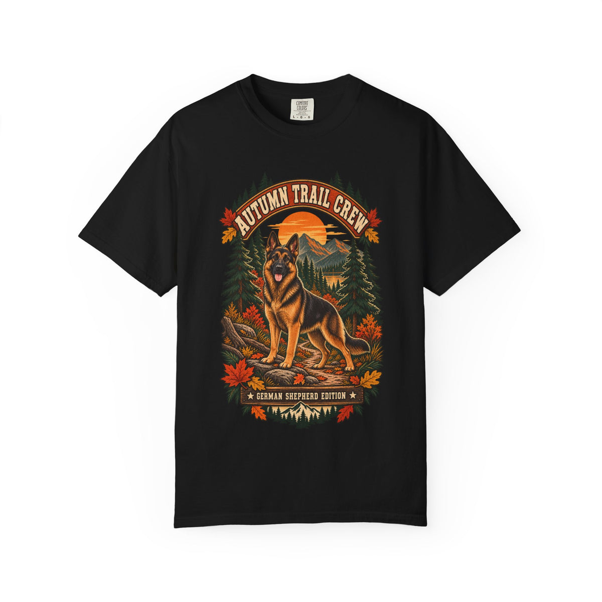 Autumn Trail Crew German Shepherd Comfort Colors T-Shirt