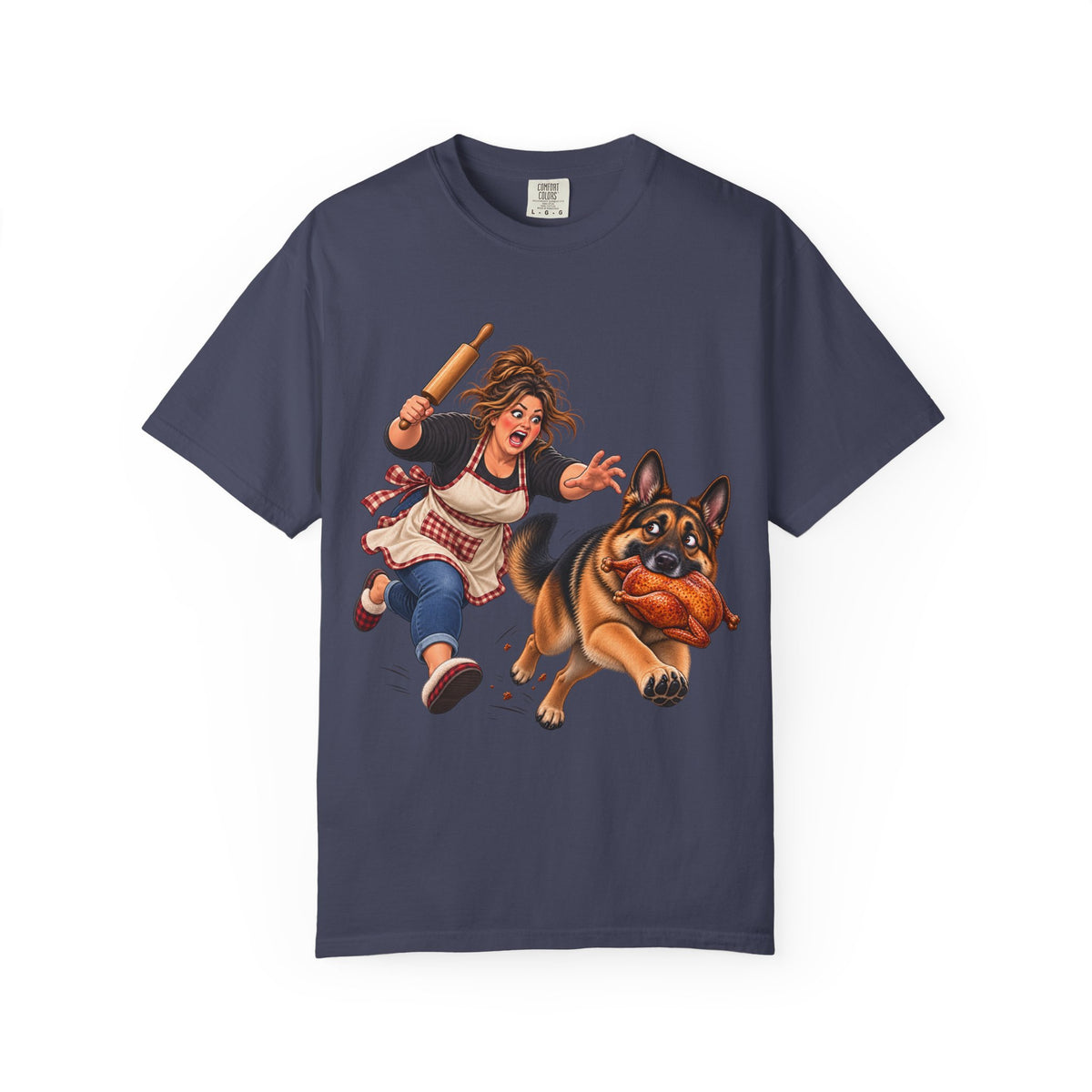 German Shepherd Thanksgiving Shirt – Funny Turkey Thief GSD T-Shirt