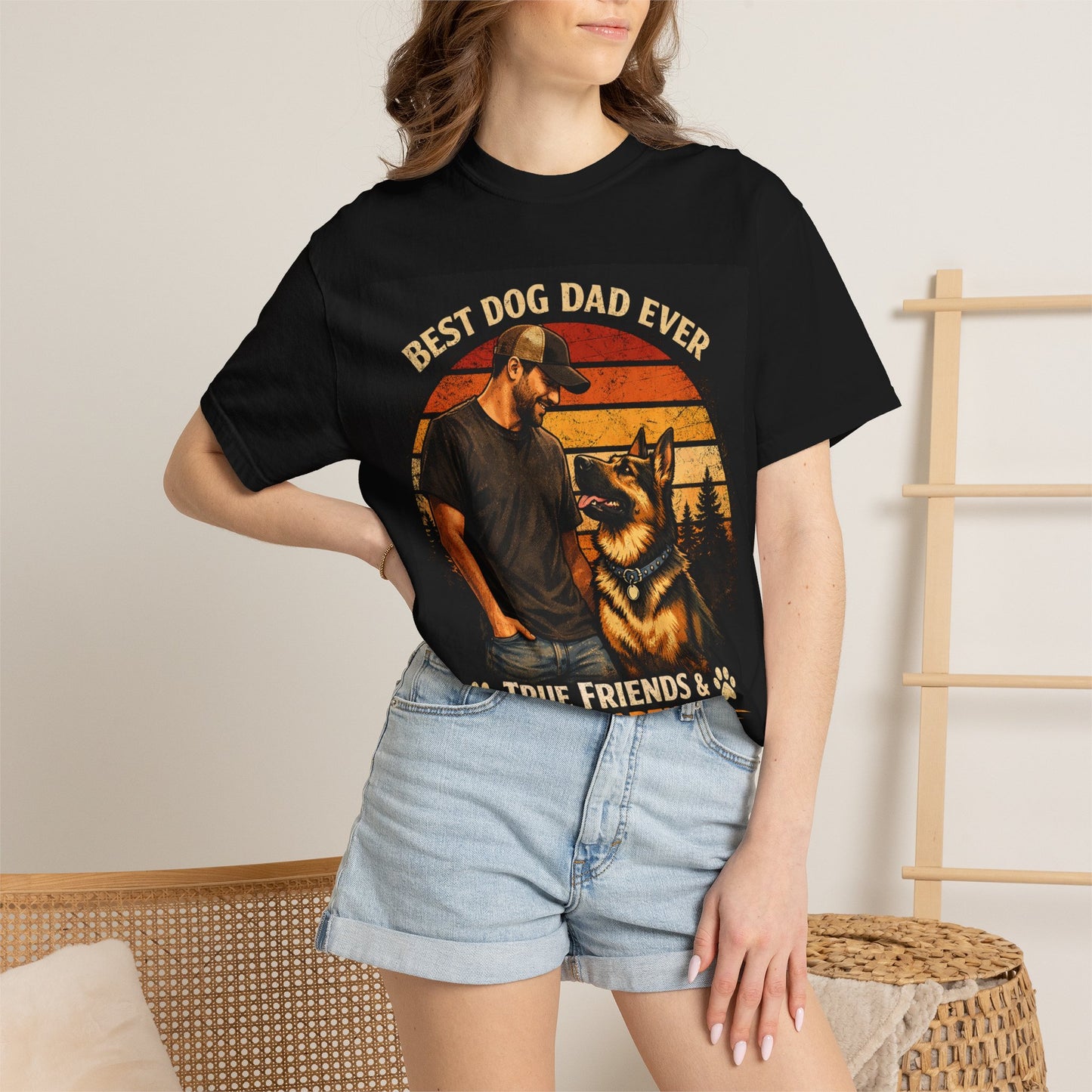 Best Dog Dad Ever T-shirt | True Friends & Loyal Partners graphic tee